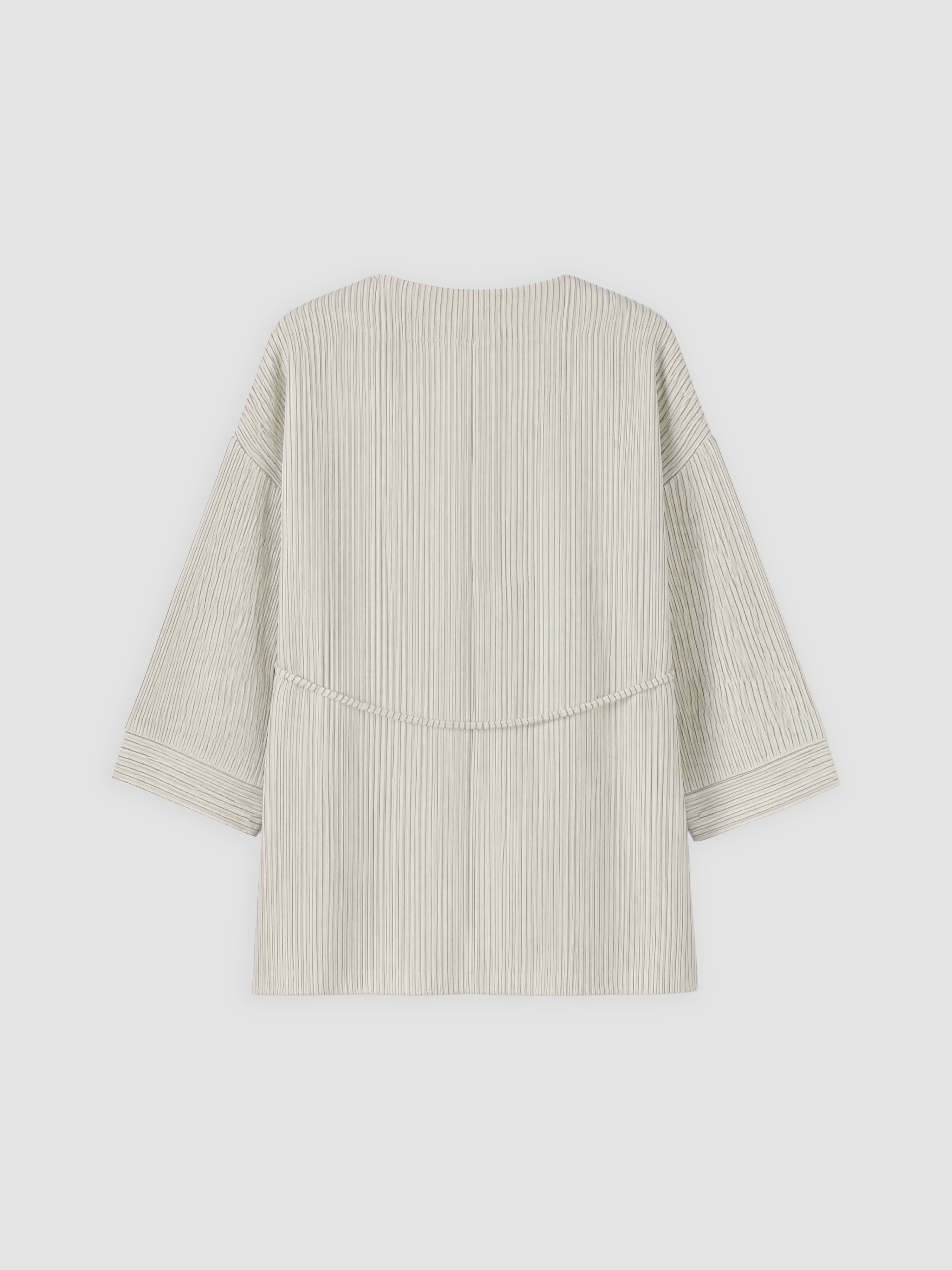 LCW STUDIO Şal Yaka Çizgili Kuşaklı Kadın Kimono görsel 6
