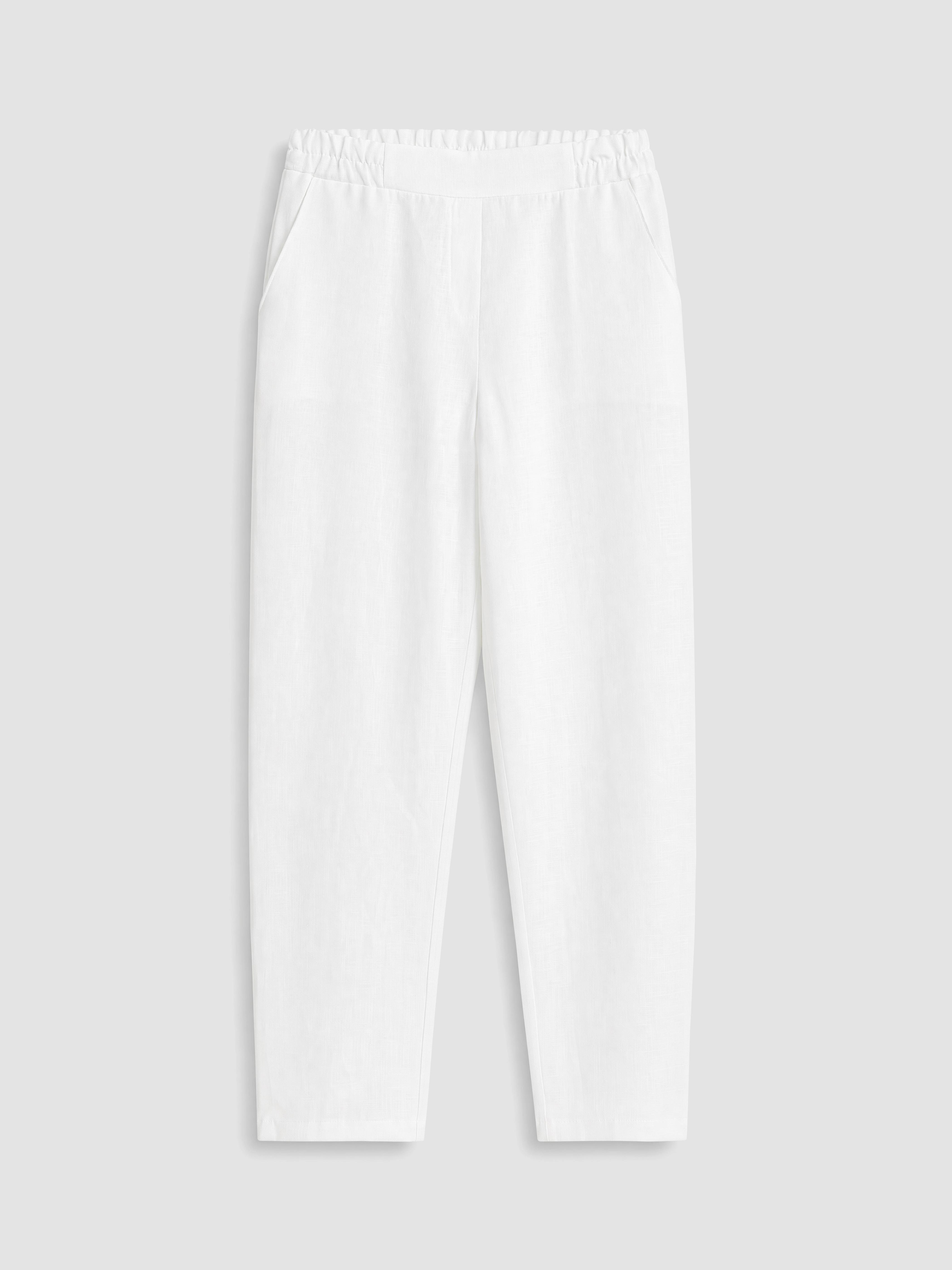 LCW EVERYDAY Beli Lastikli Kadın %100 Keten Pantolon görsel 5