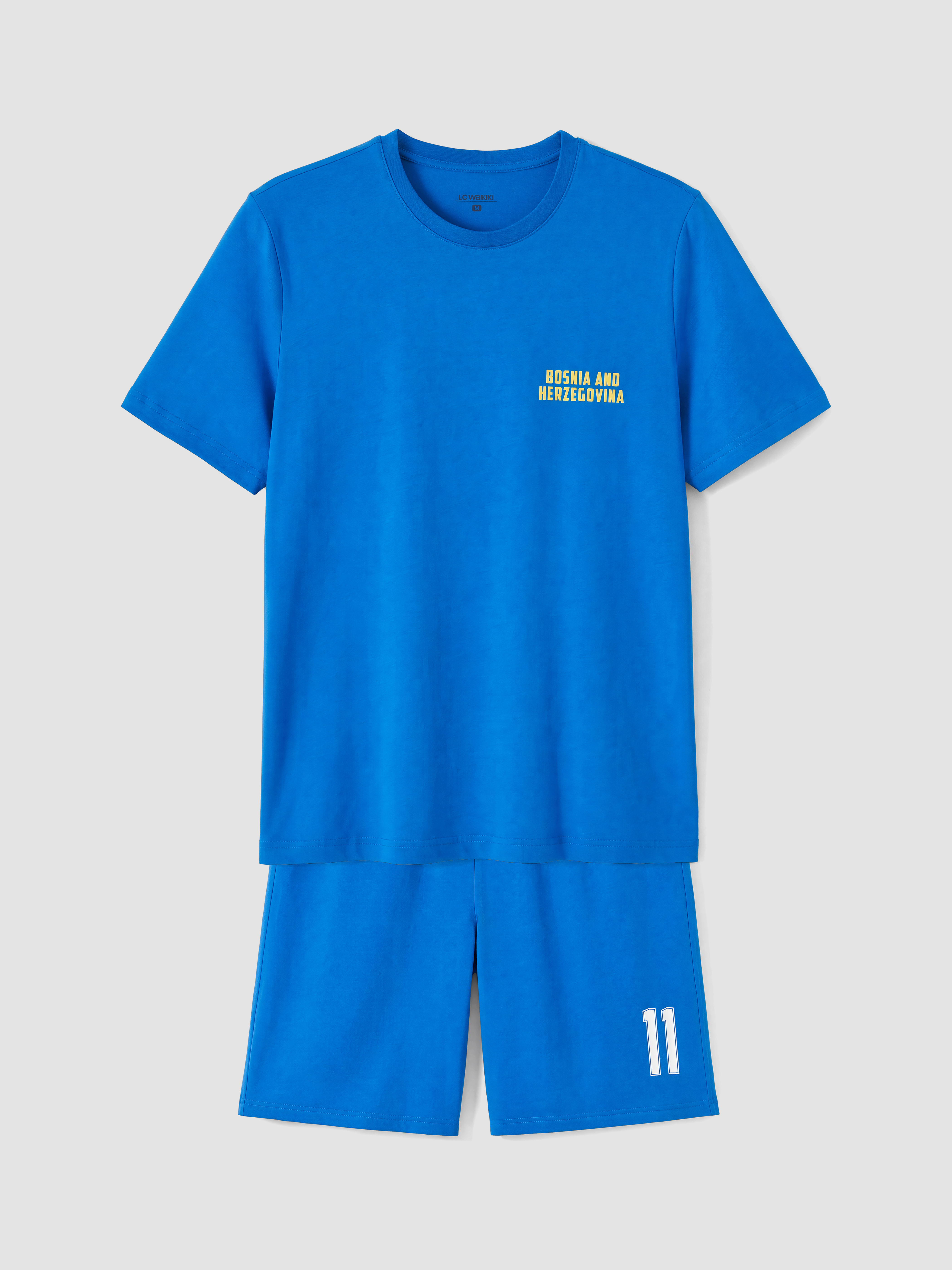 LC WAIKIKI Bosna Hersek Erkek Şortlu Pijama Takımı görsel 5