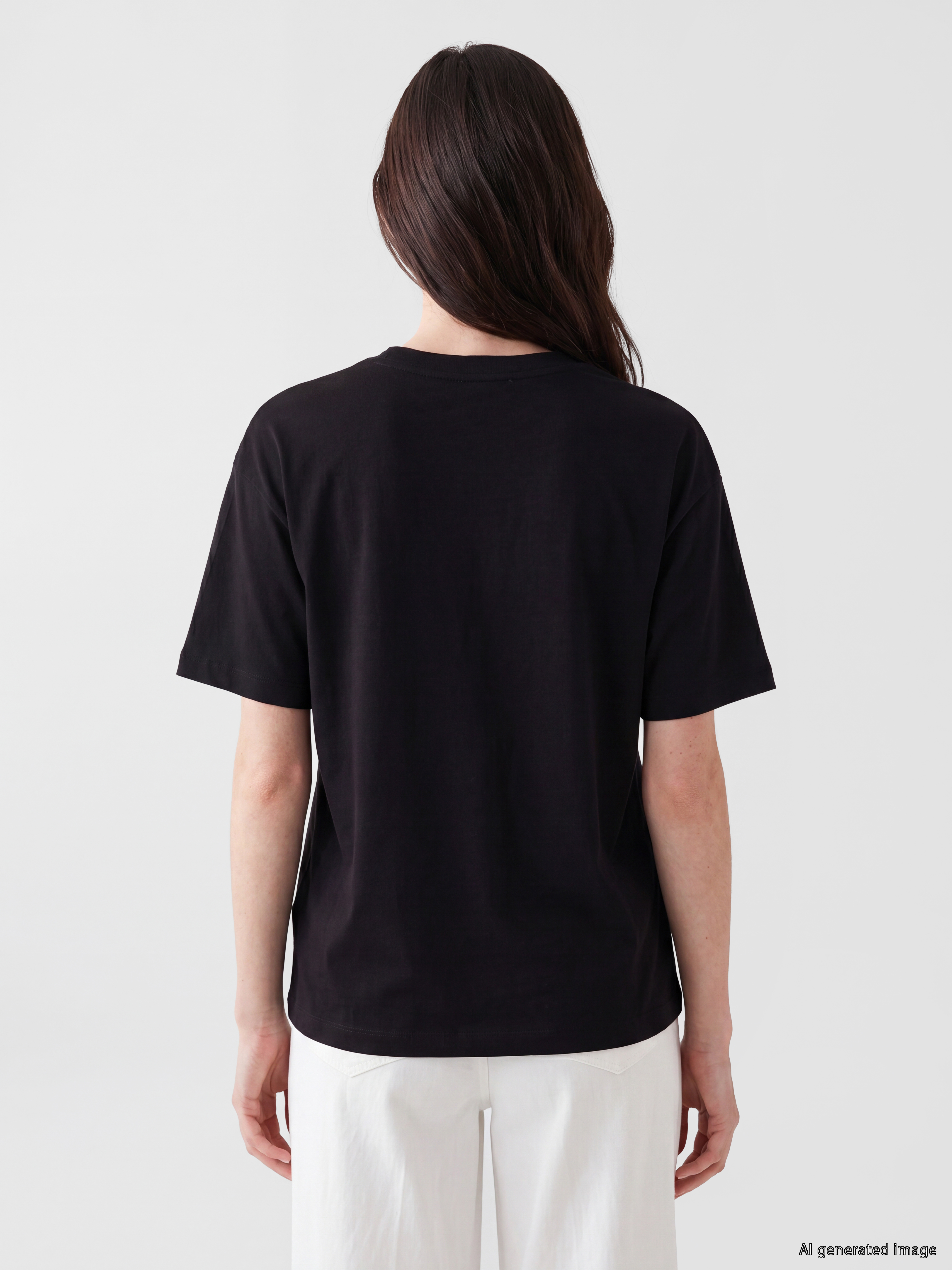 LCW Comfort Taşlı Soft Touch Kadın Tişört görsel 4