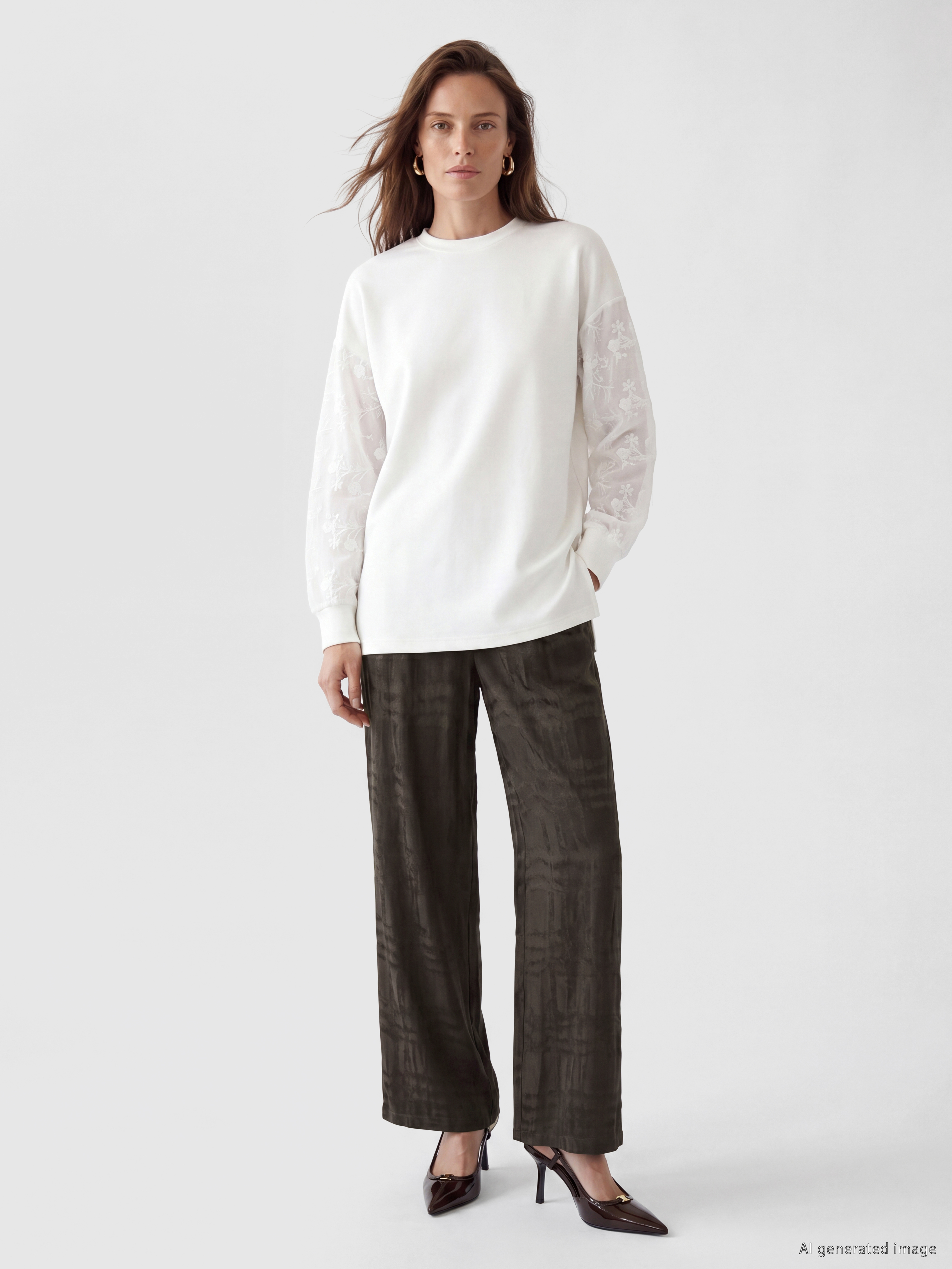 LCW EVERYDAY Loose Fit Ekose Kadın Pantolon