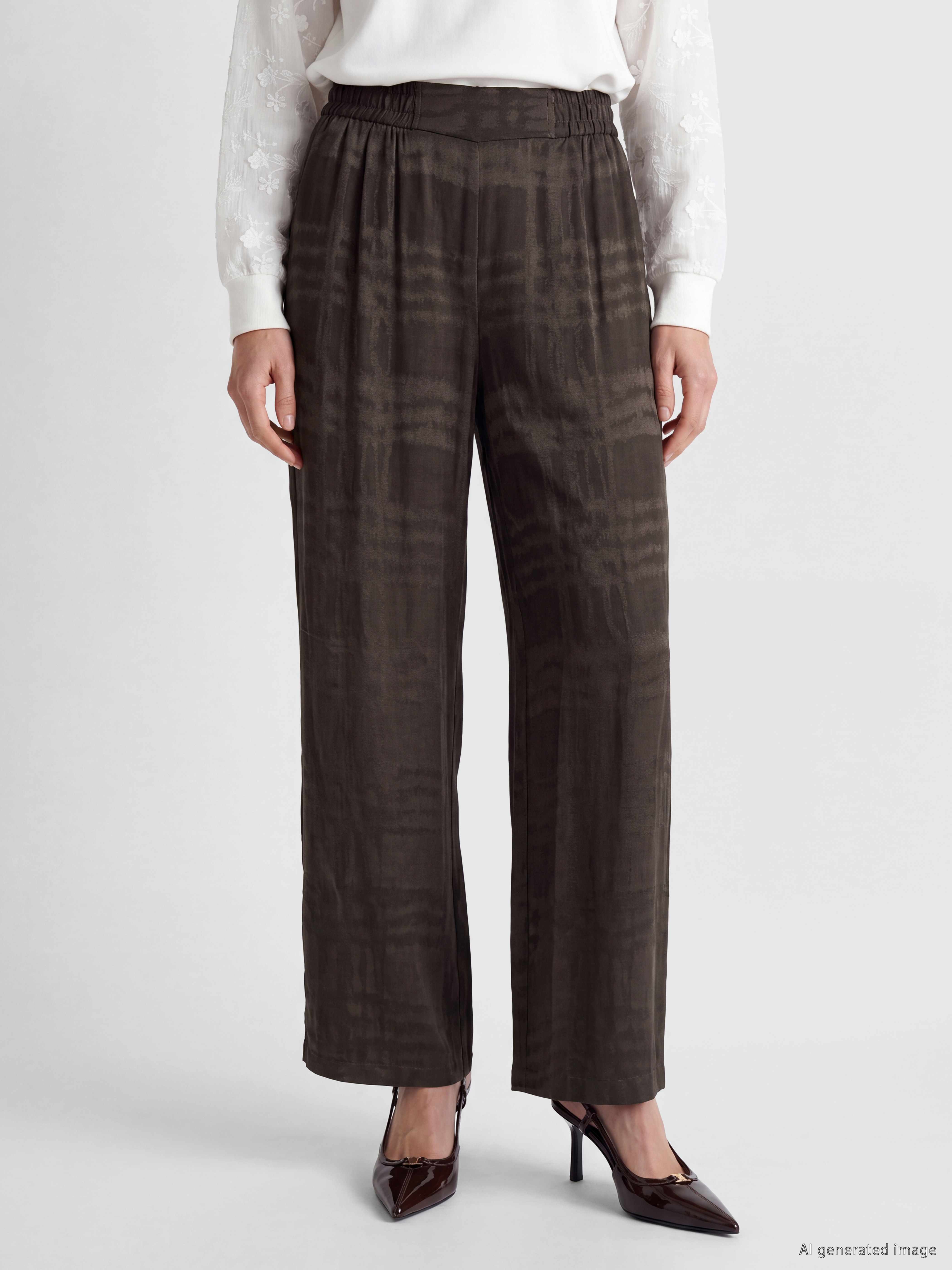 LCW EVERYDAY Loose Fit Ekose Kadın Pantolon görsel 2