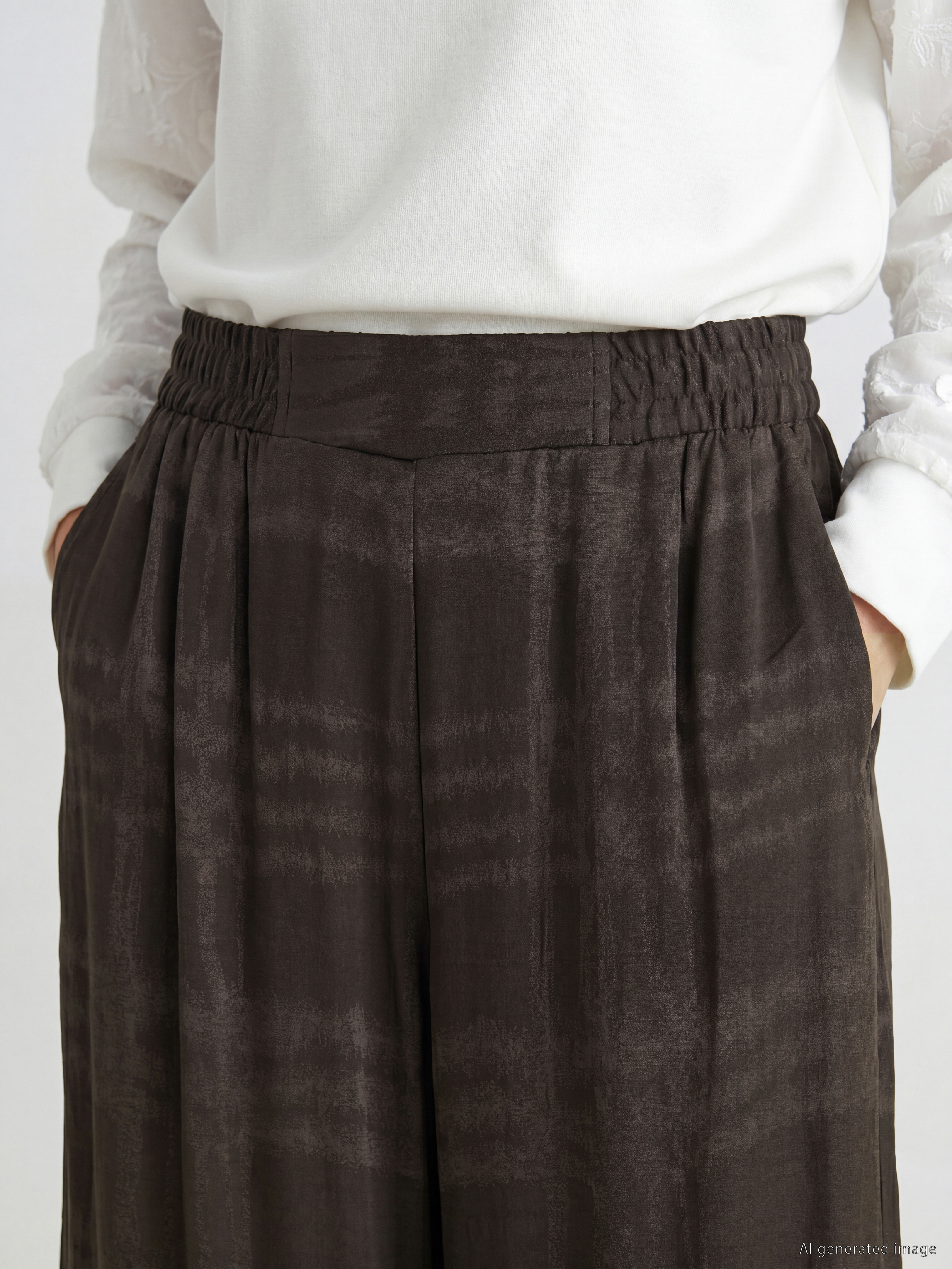 LCW EVERYDAY Loose Fit Ekose Kadın Pantolon görsel 3