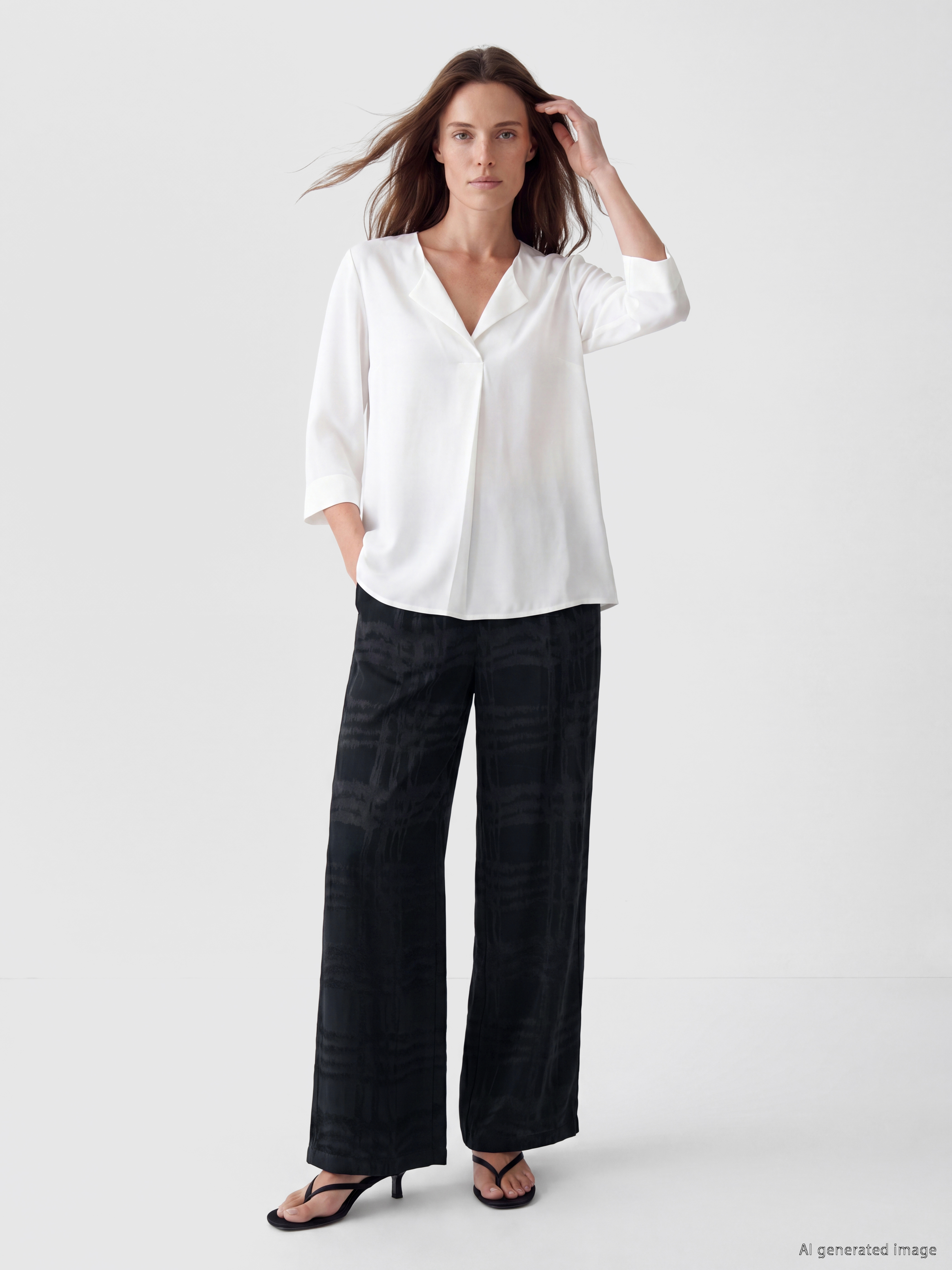 LCW EVERYDAY Loose Fit Ekose Kadın Pantolon