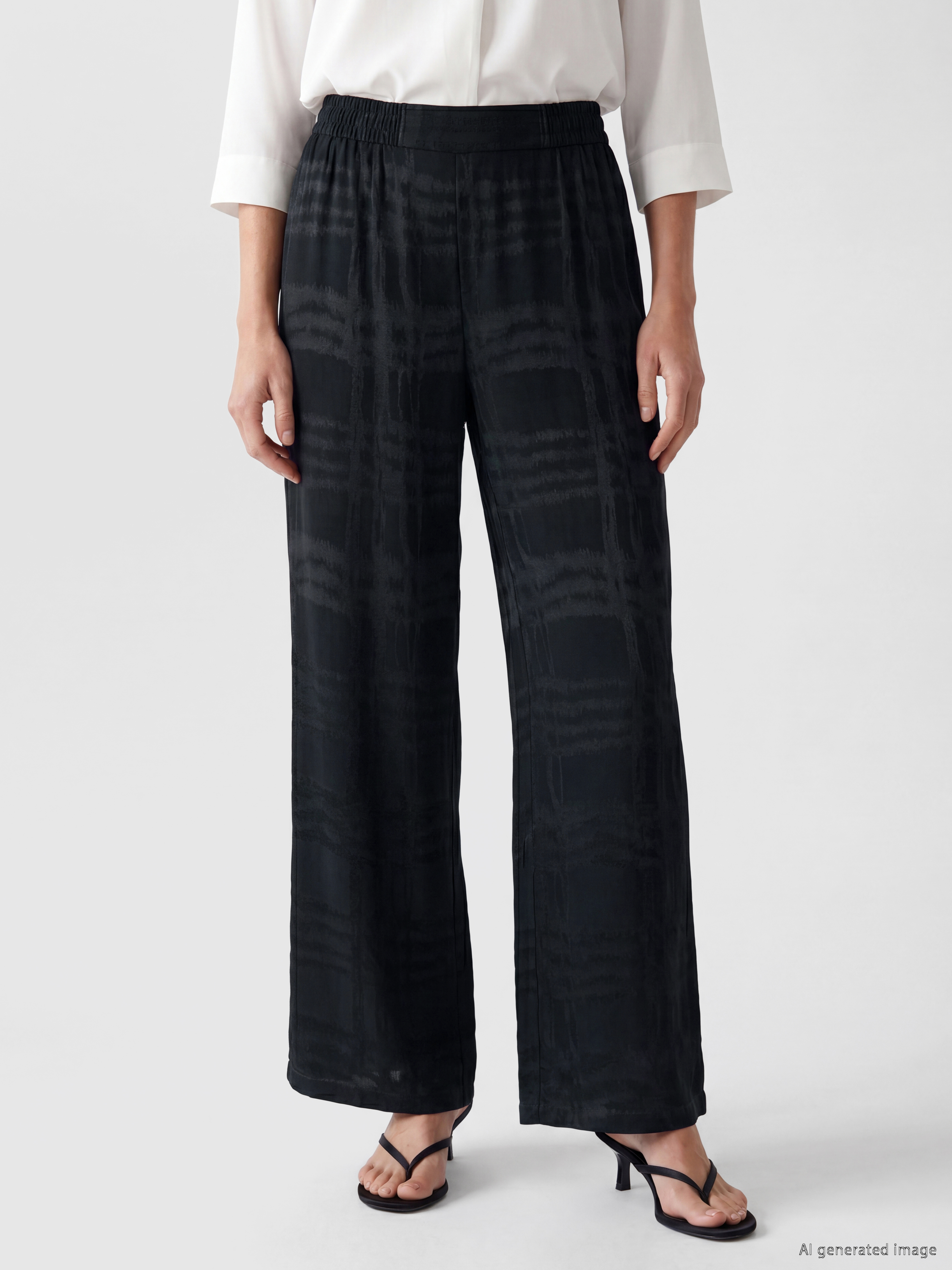 LCW EVERYDAY Loose Fit Ekose Kadın Pantolon görsel 2
