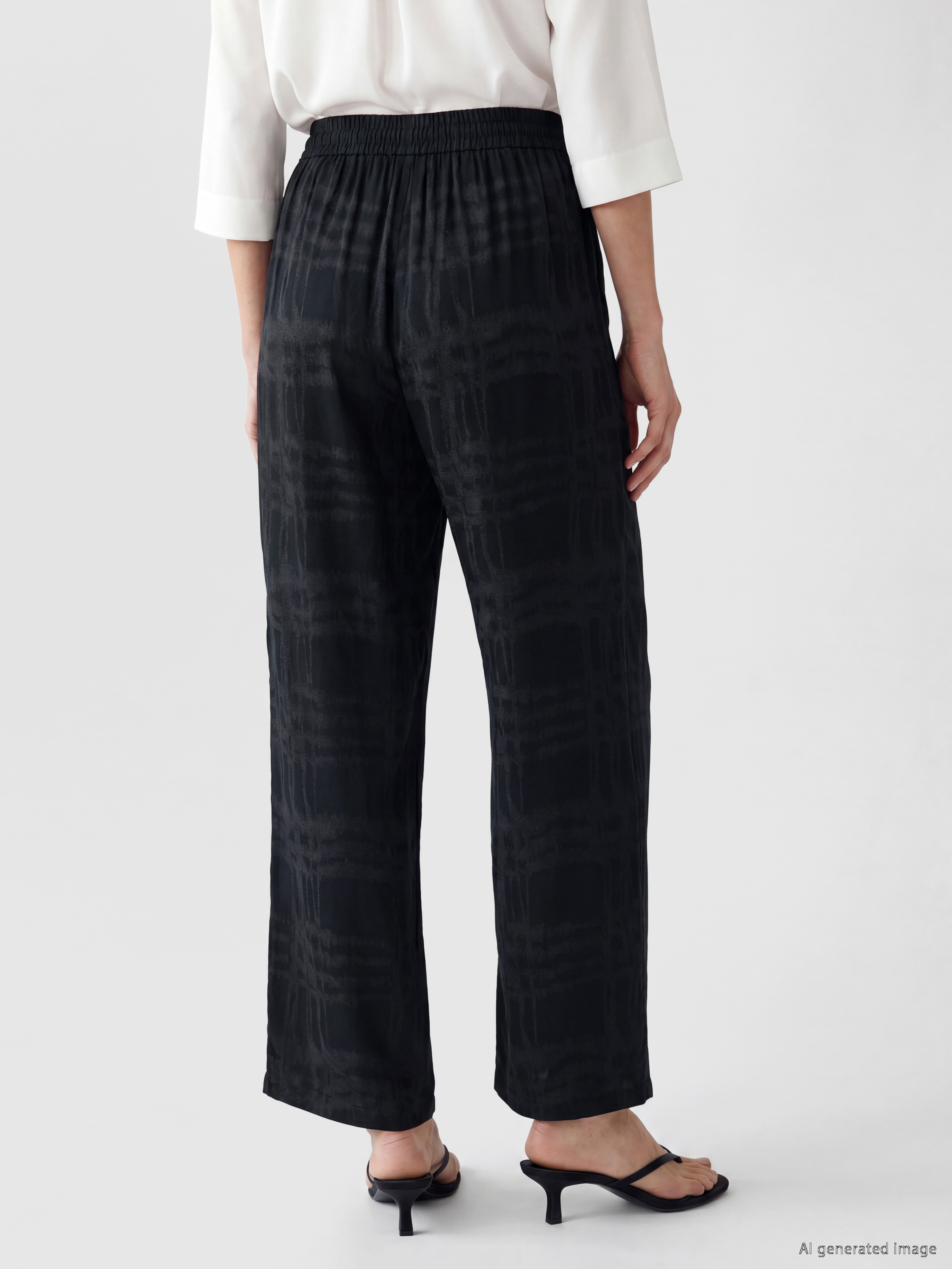 LCW EVERYDAY Loose Fit Ekose Kadın Pantolon görsel 4