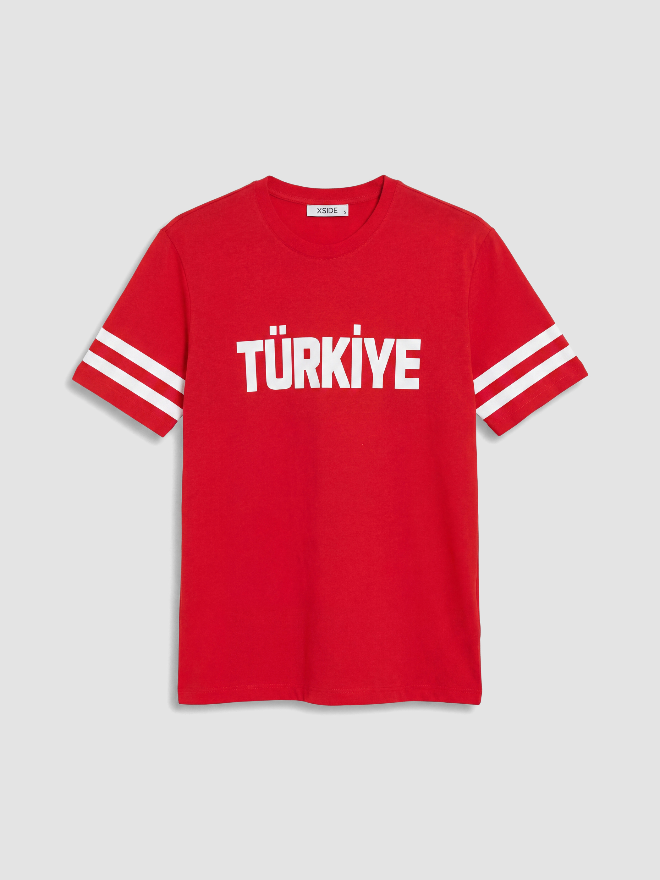 XSIDE Bisiklet Yaka Türkiye Baskılı Erkek Tişört görsel 2