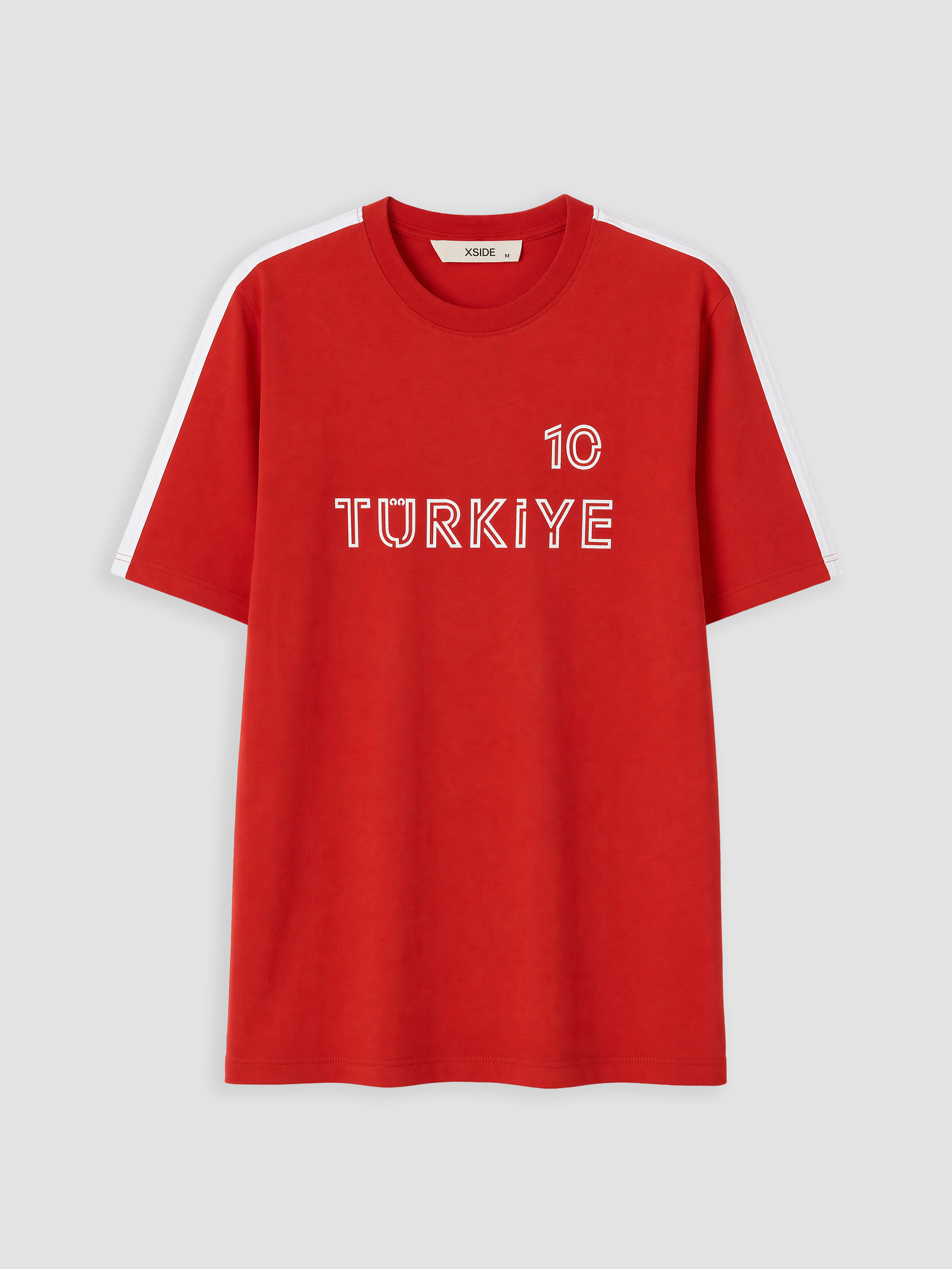 XSIDE Türkiye Baskılı Bisiklet Yaka Erkek Tişört görsel 3