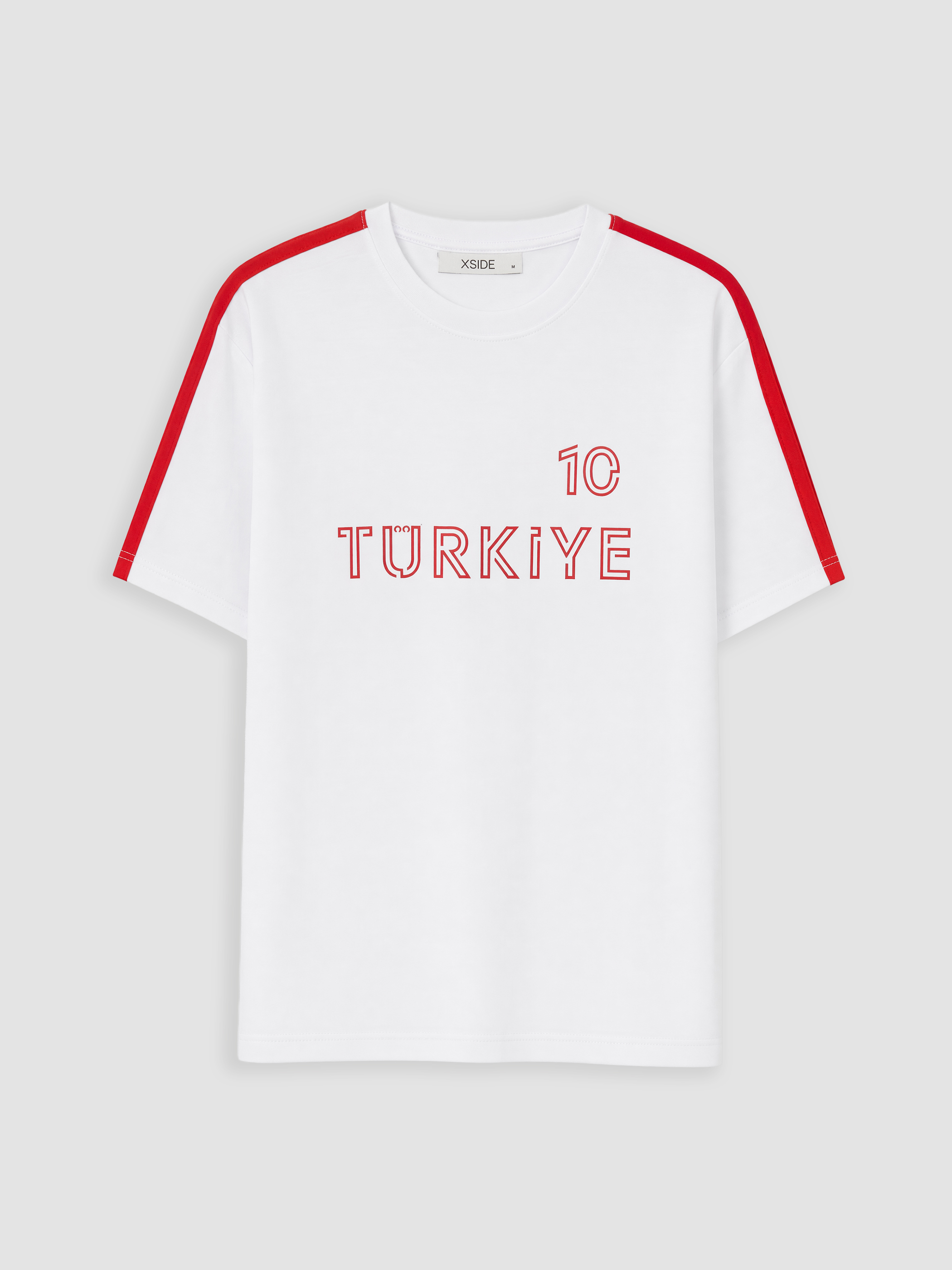 XSIDE Bisiklet Yaka Türkiye Baskılı Erkek Tişört görsel 4