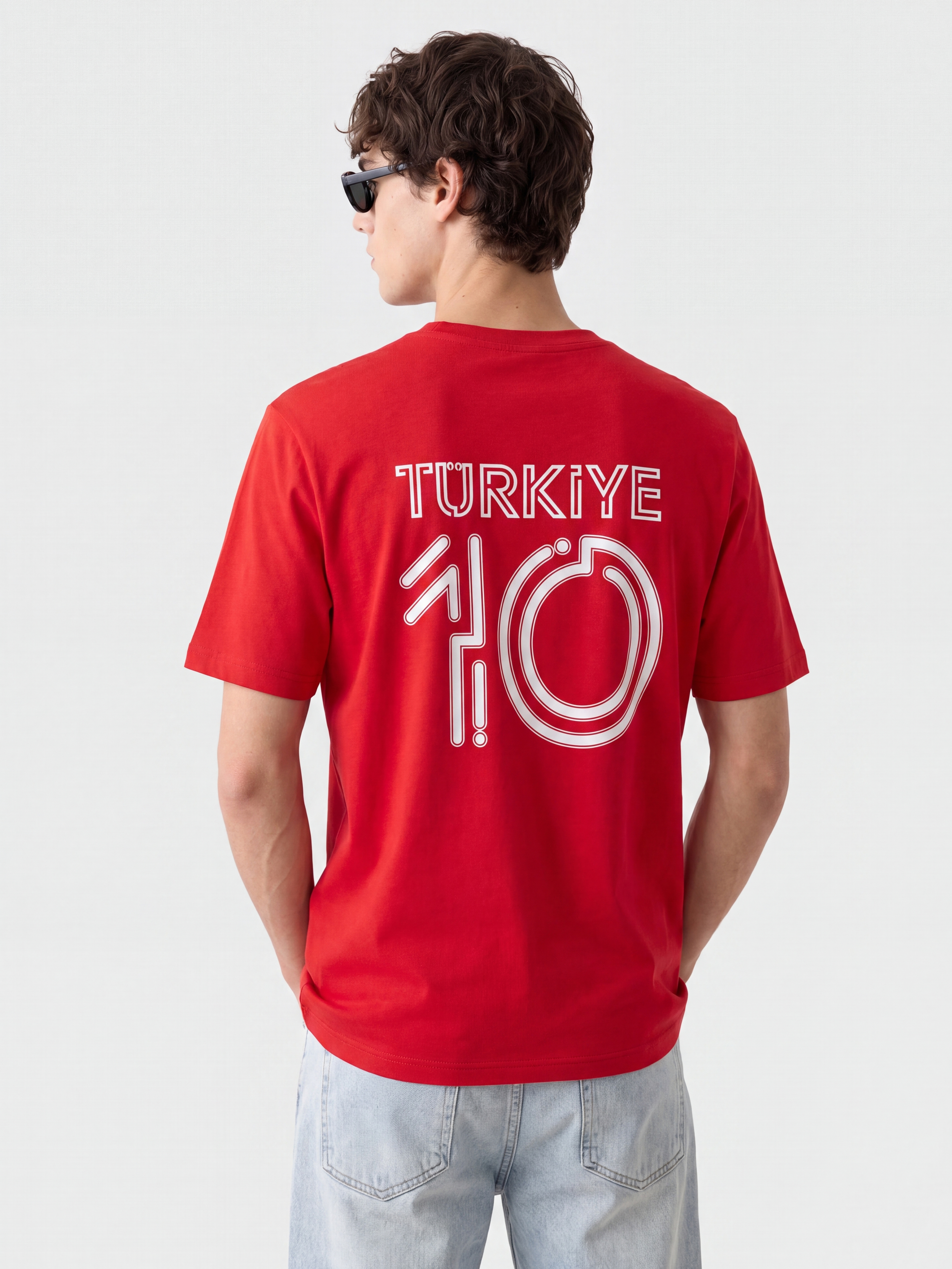 XSIDE Türkiye Baskılı Bisiklet Yaka Erkek Tişört görsel 2