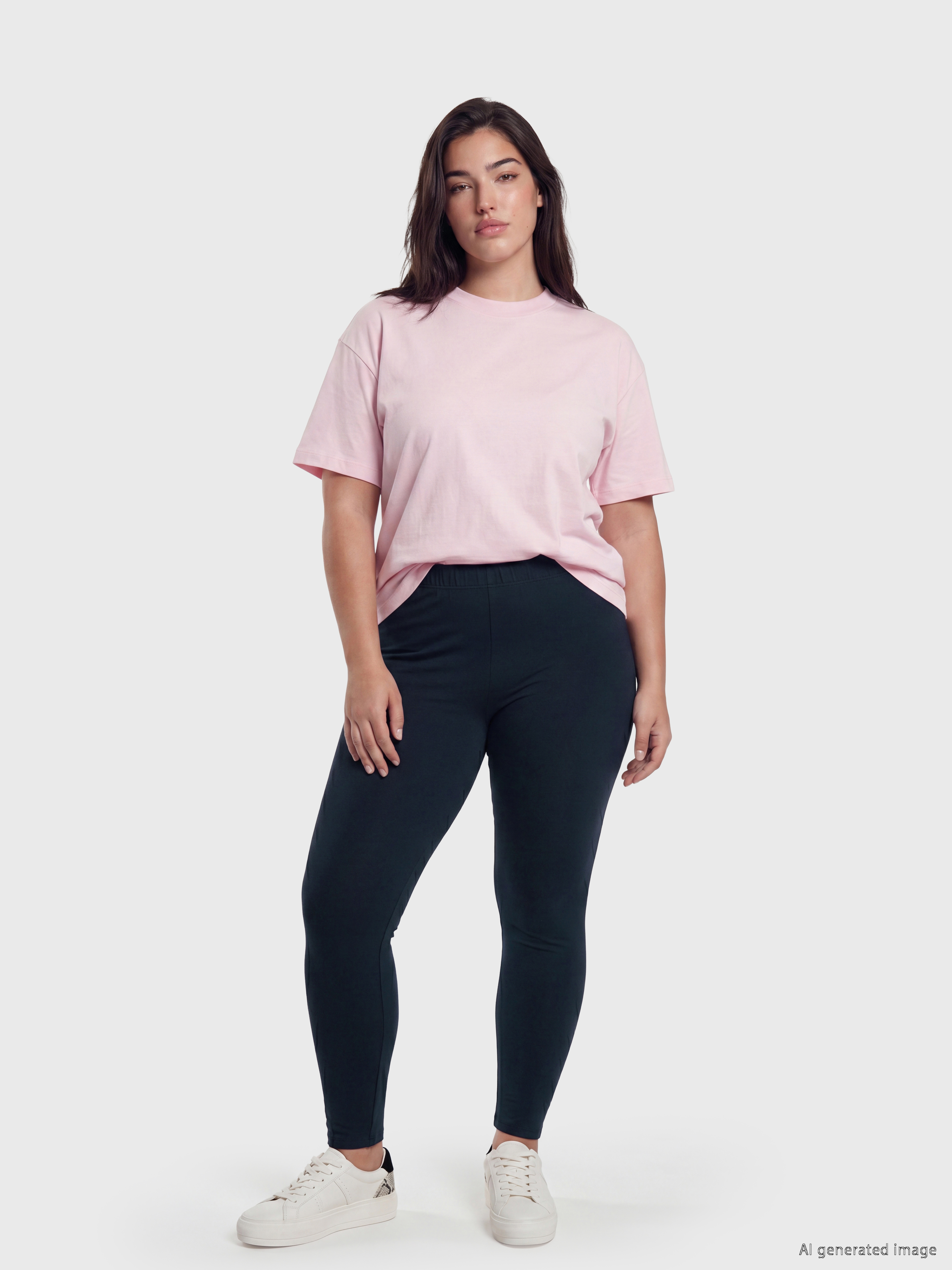 LCW Petite Beli Lastikli Kadın Tayt görsel 2