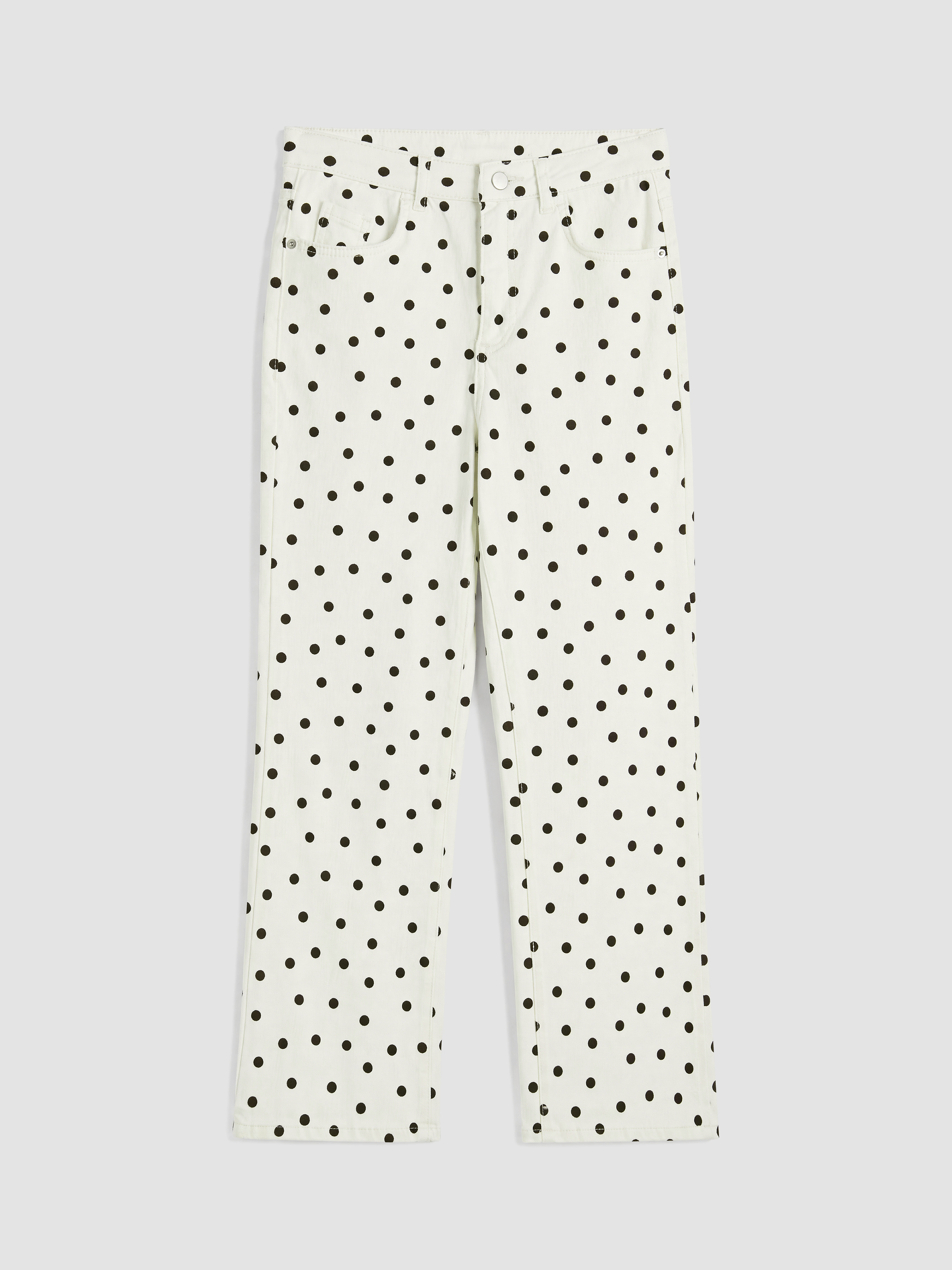LCW Modest Puantiyeli Straight Fit Kadın Jean Pantolon görsel 5