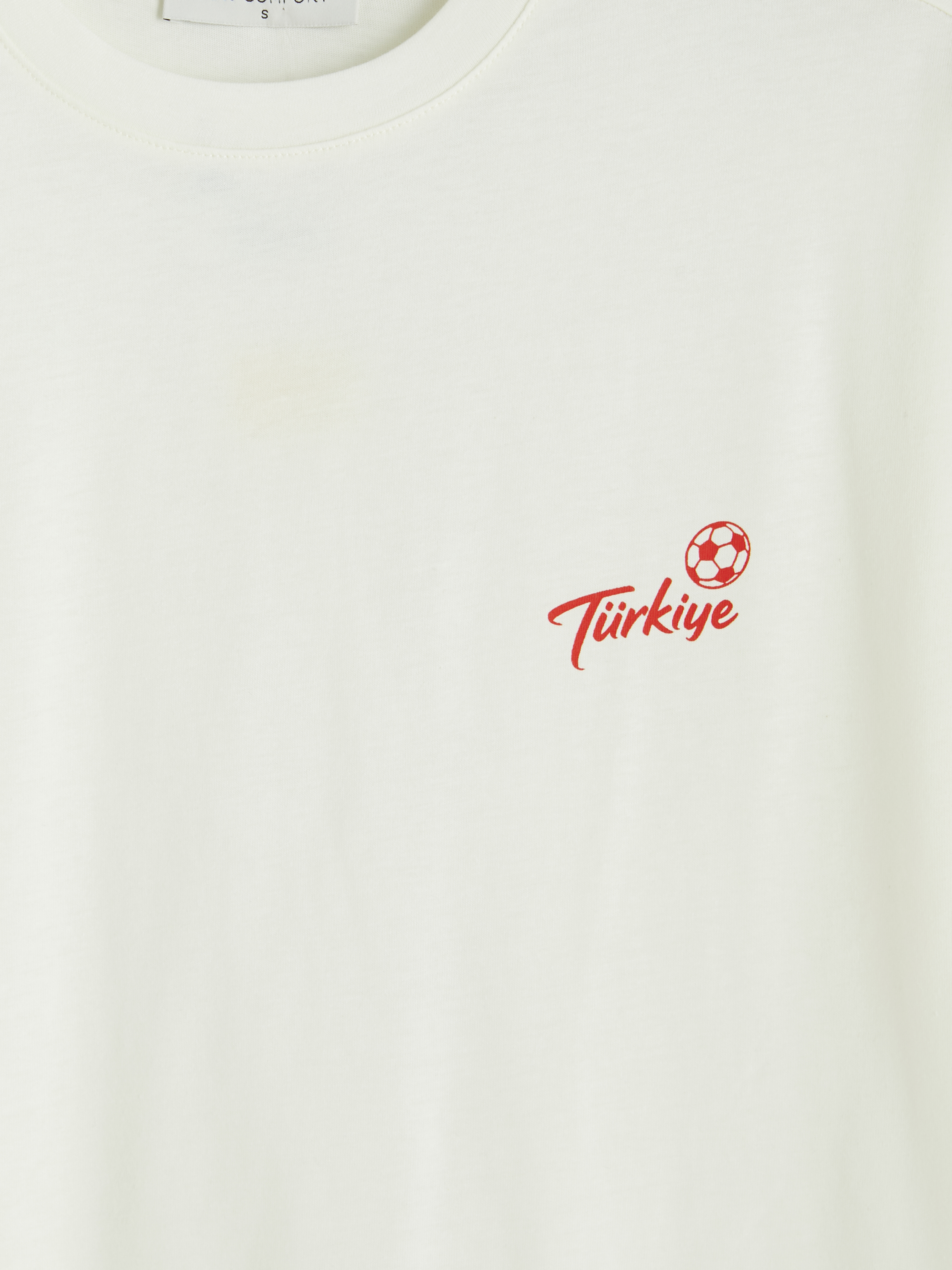 LCW Comfort Bisiklet Yaka Türkiye Baskılı Kadın Tişört görsel 5