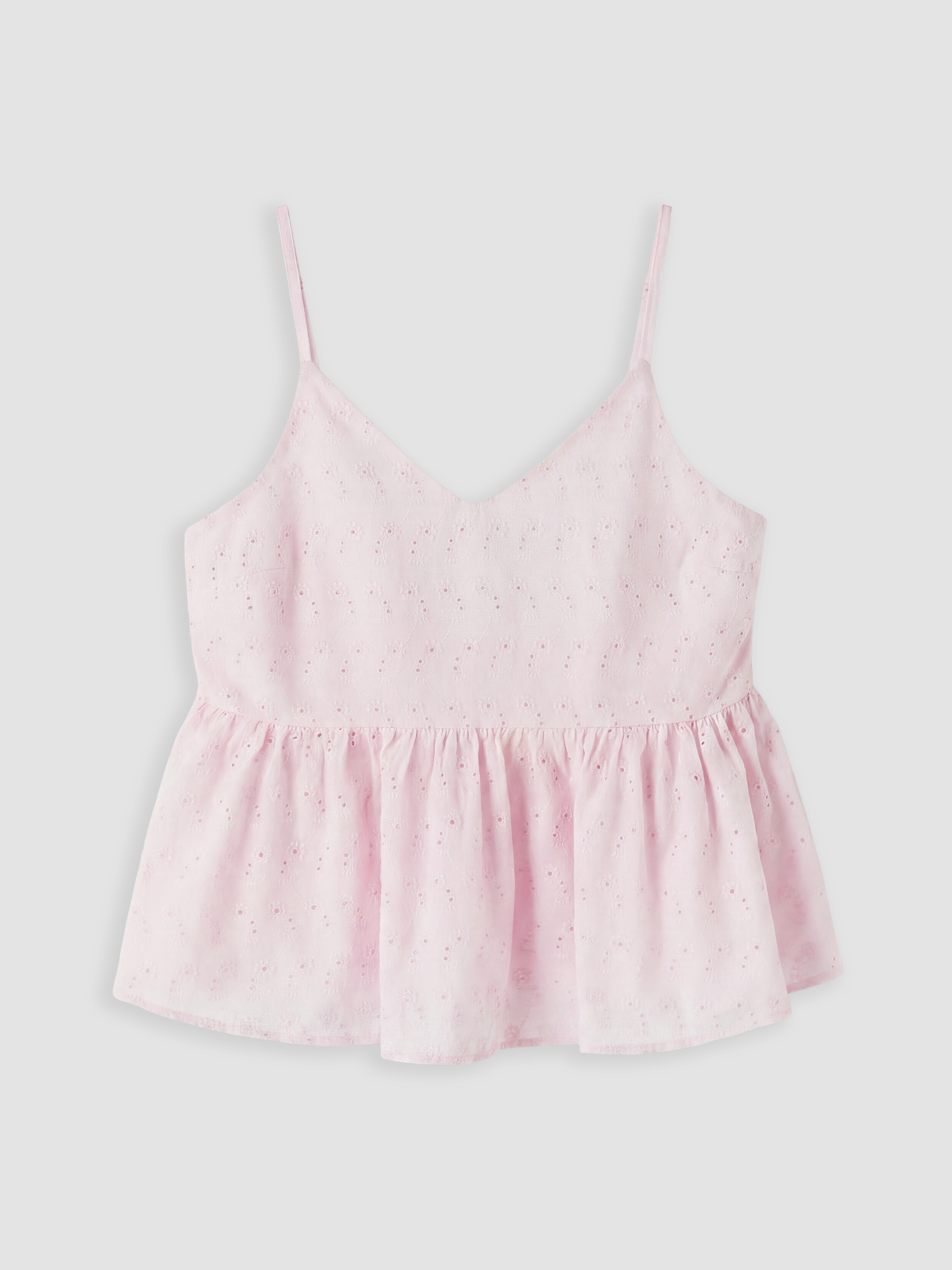 LCW Vision İp Askılı Brode Peplum Bluz görsel 5
