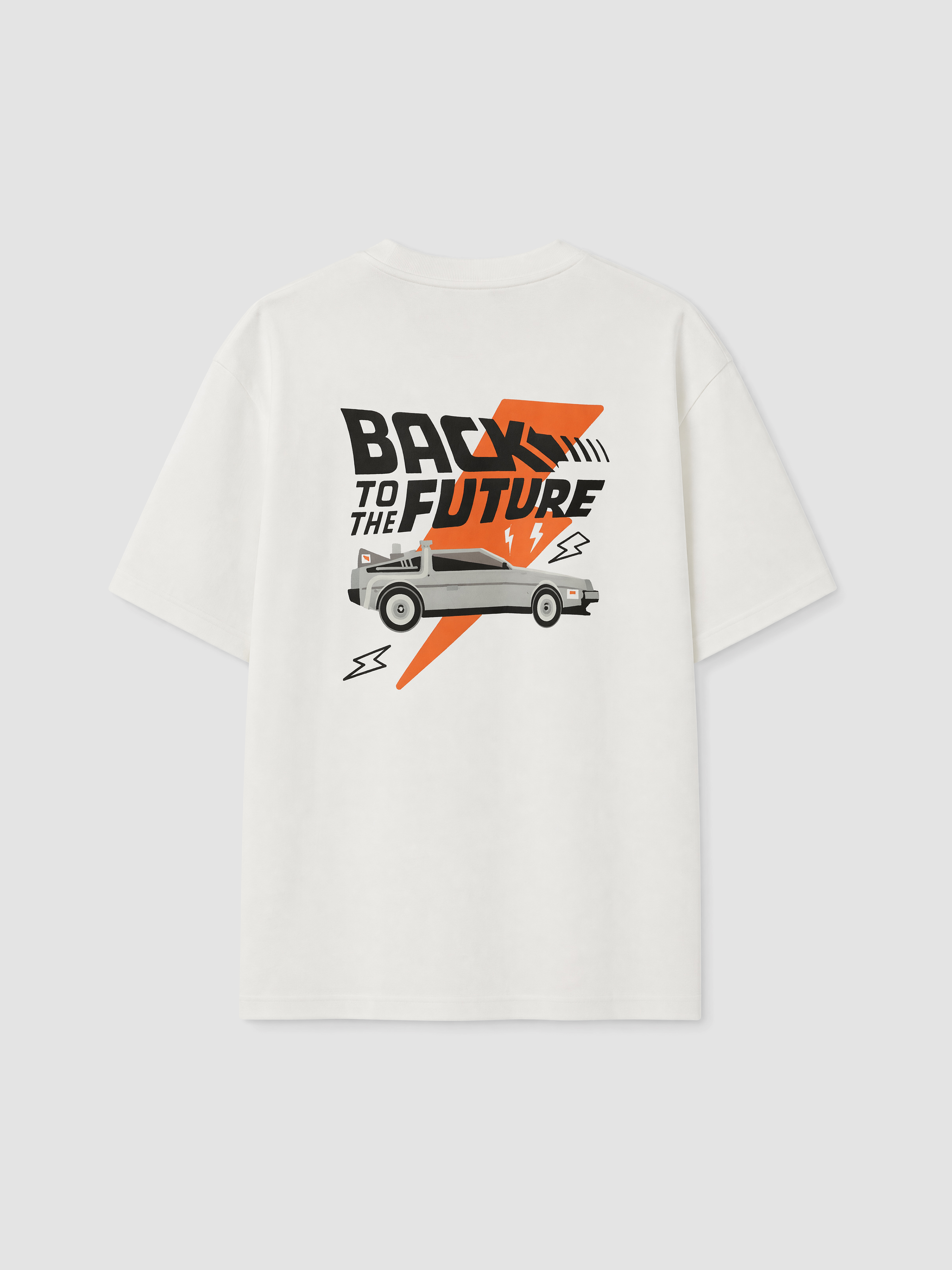 XSIDE Bisiklet Yaka Back To The Future Baskılı Erkek Tişört görsel 8