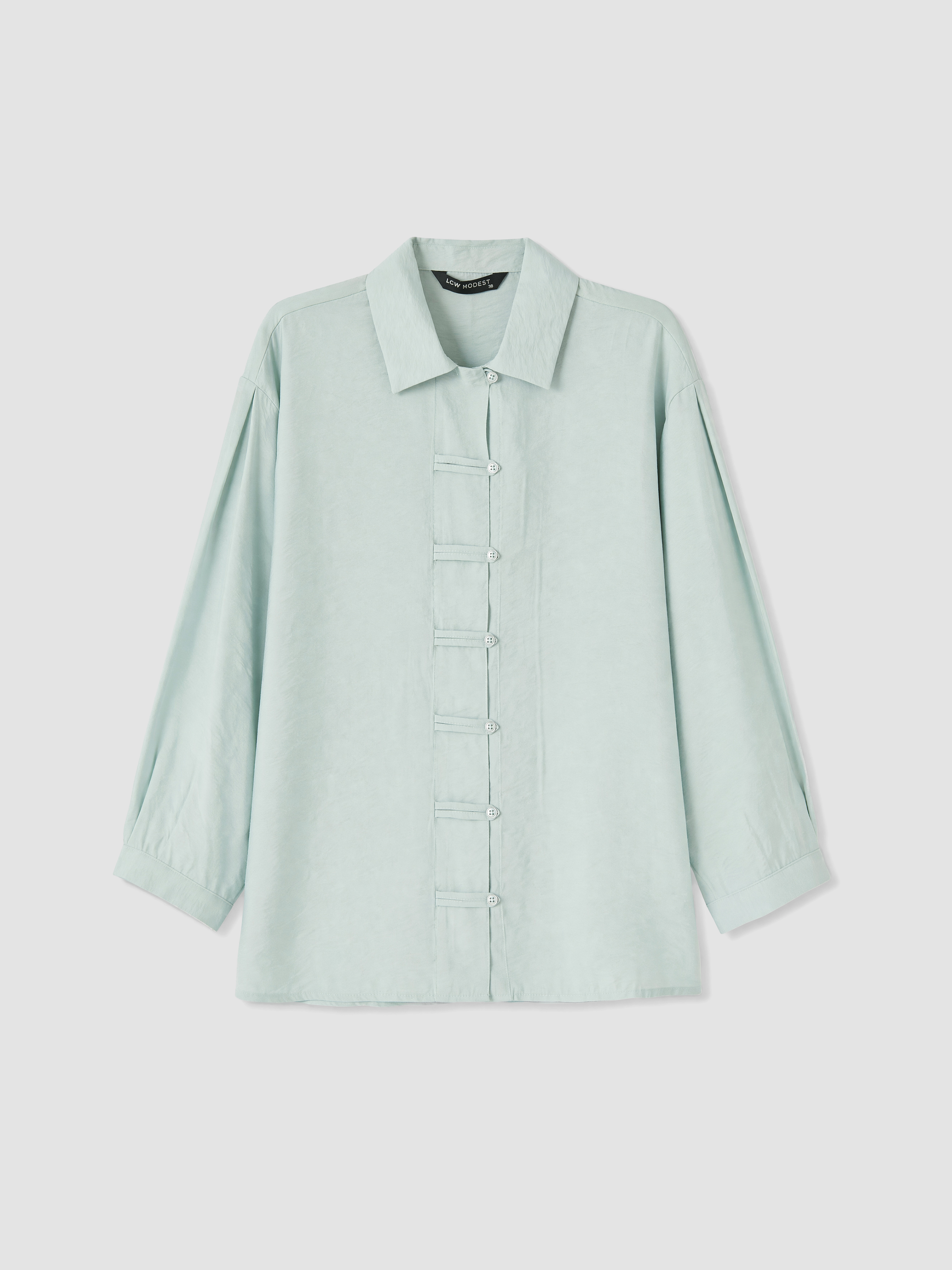 LCW Modest Modal Karışımlı Kadın Gömlek Tunik görsel 5