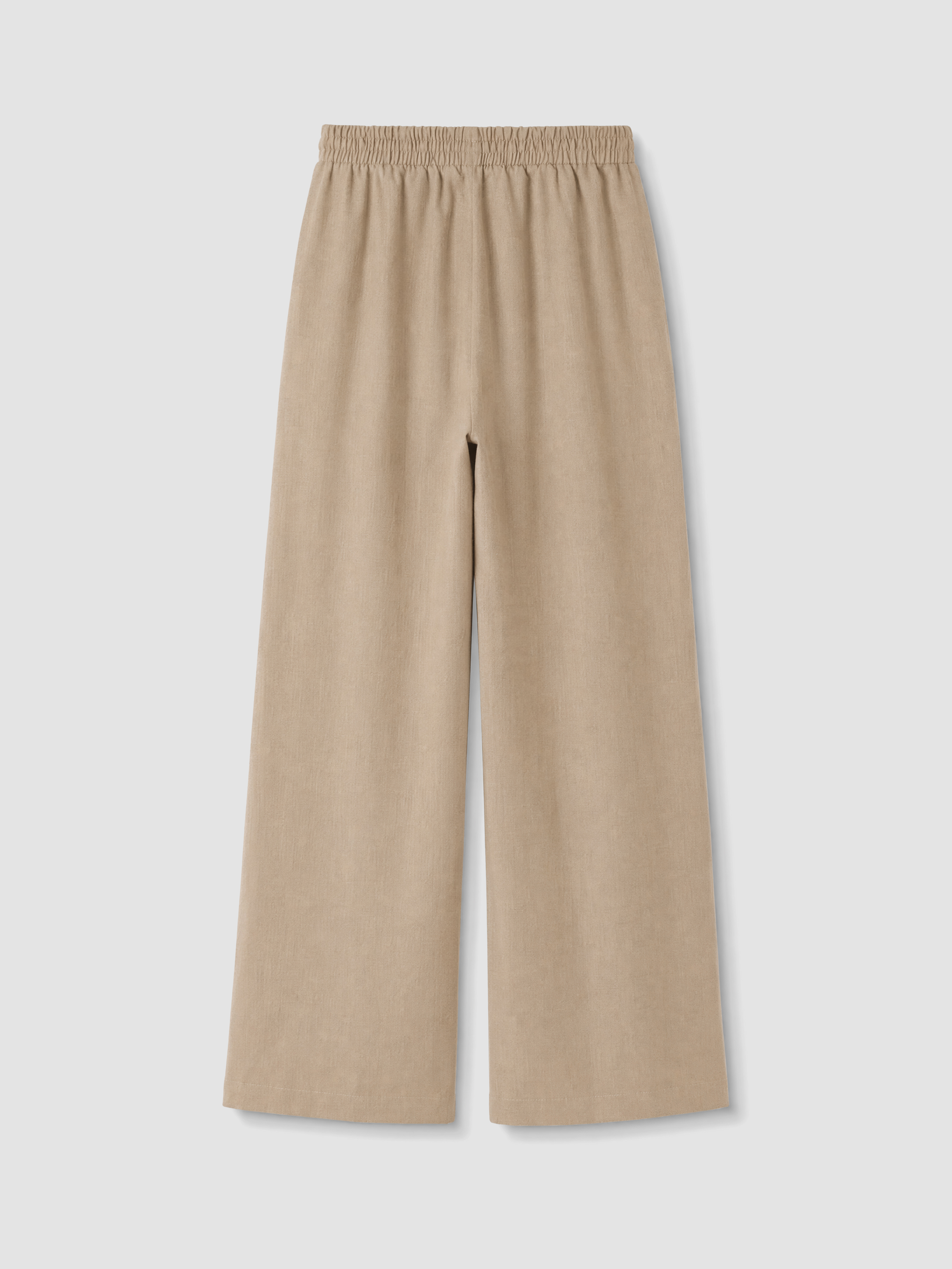 LCW Petite Beli Lastikli Keten Karışımlı Kadın Pantolon görsel 5