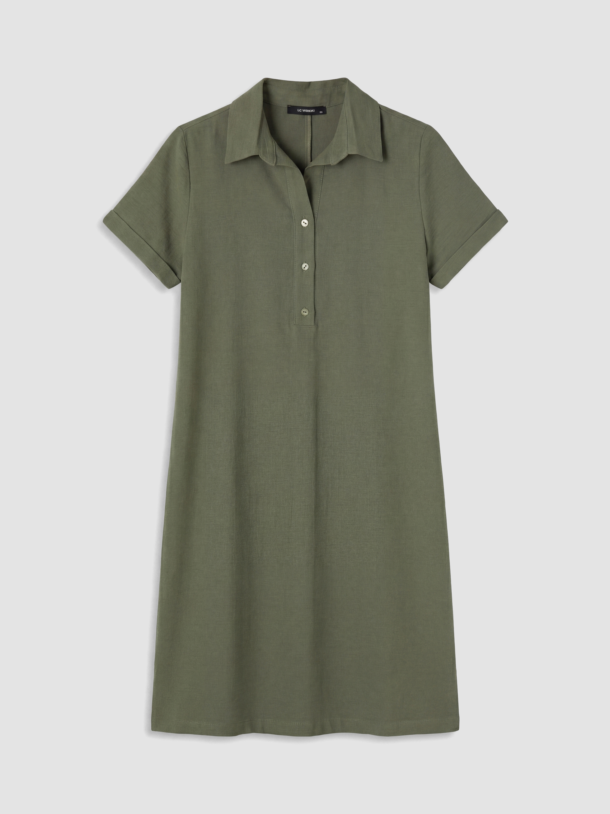 LCW Petite Polo Yaka Müslin Elbise görsel 5
