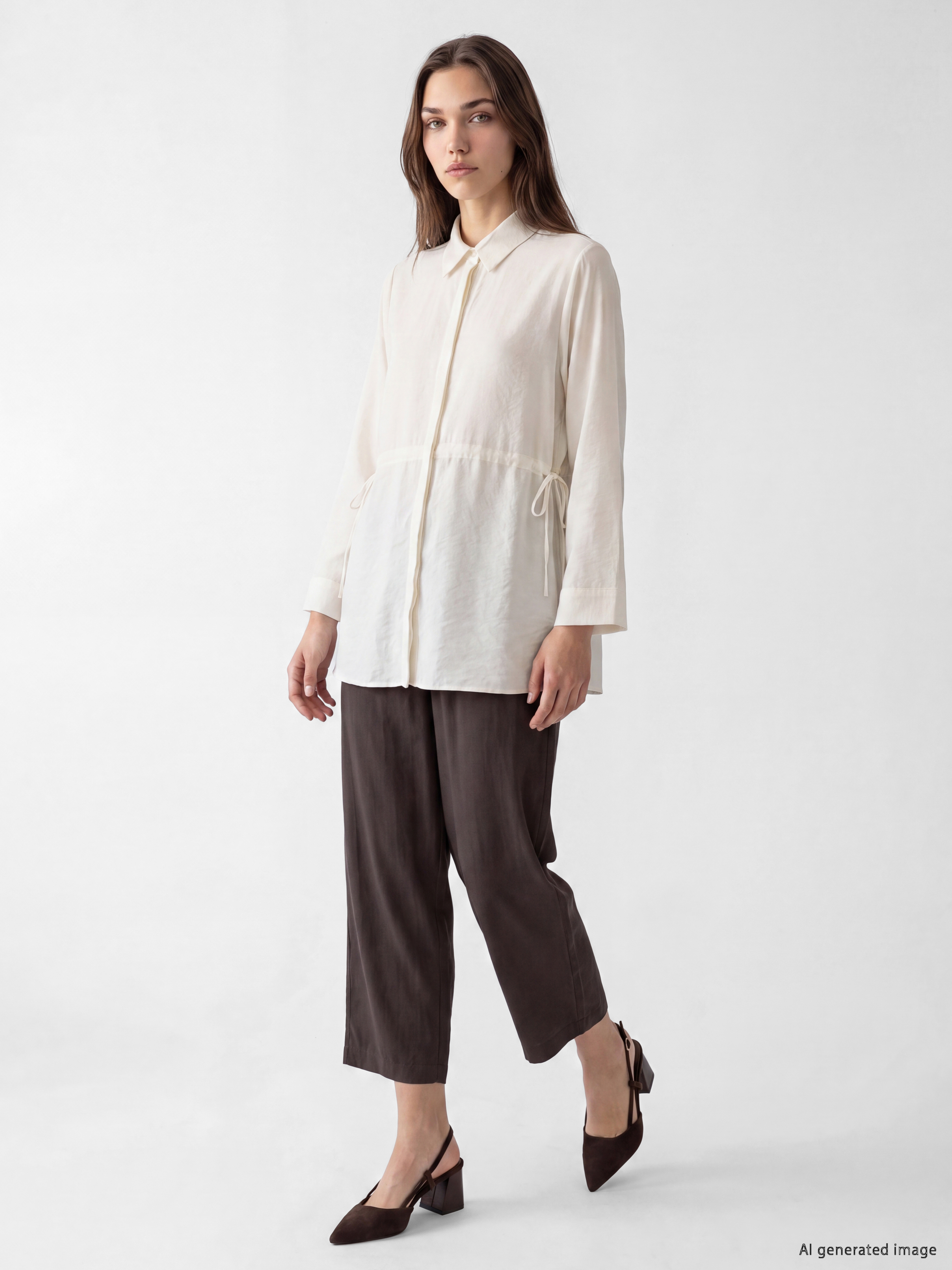 LCW Modest Modal Karışımlı Kadın Gömlek Tunik görsel 2