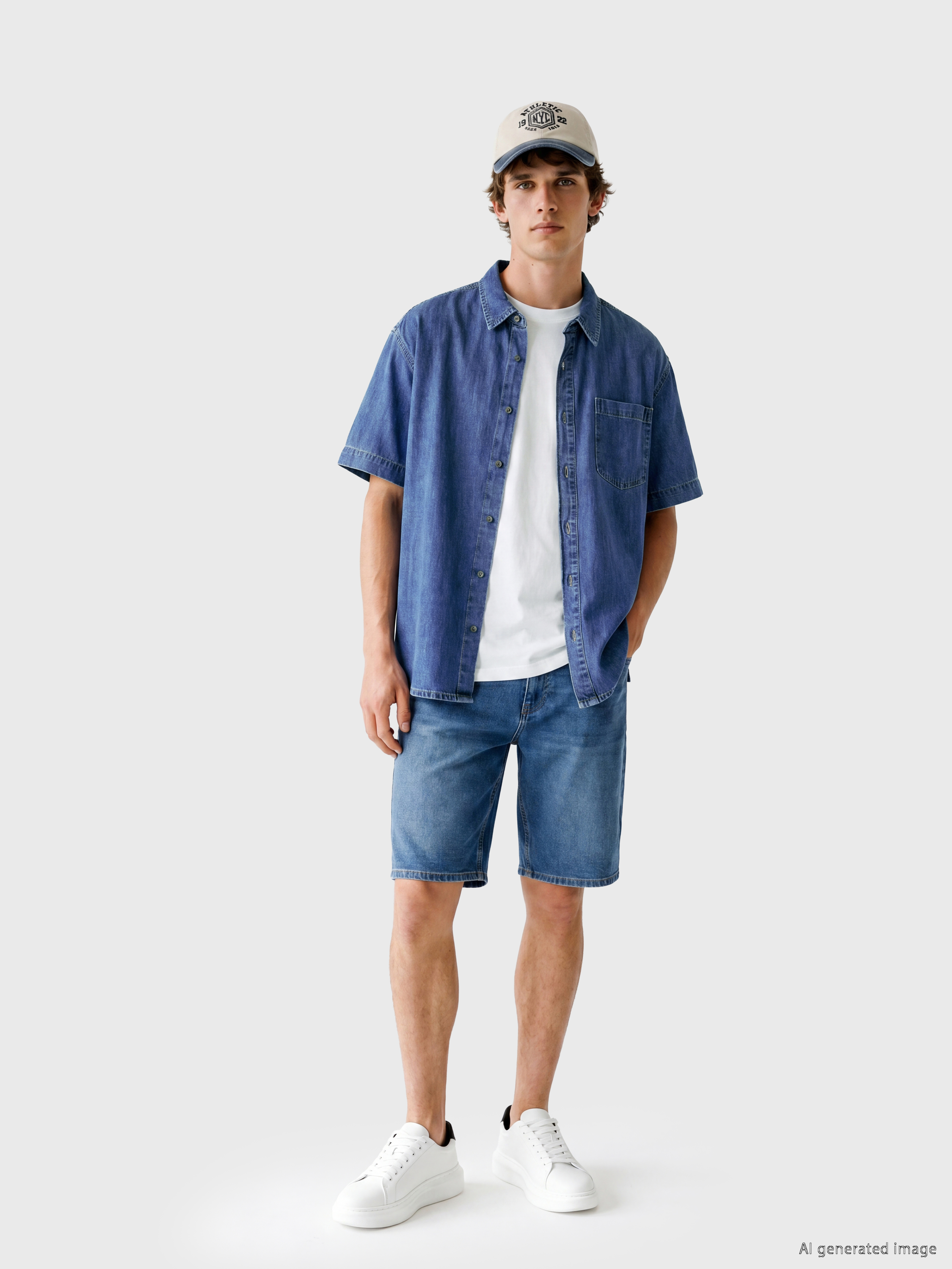 LCW Jeans Relax Fit Erkek Jean Gömlek görsel 2