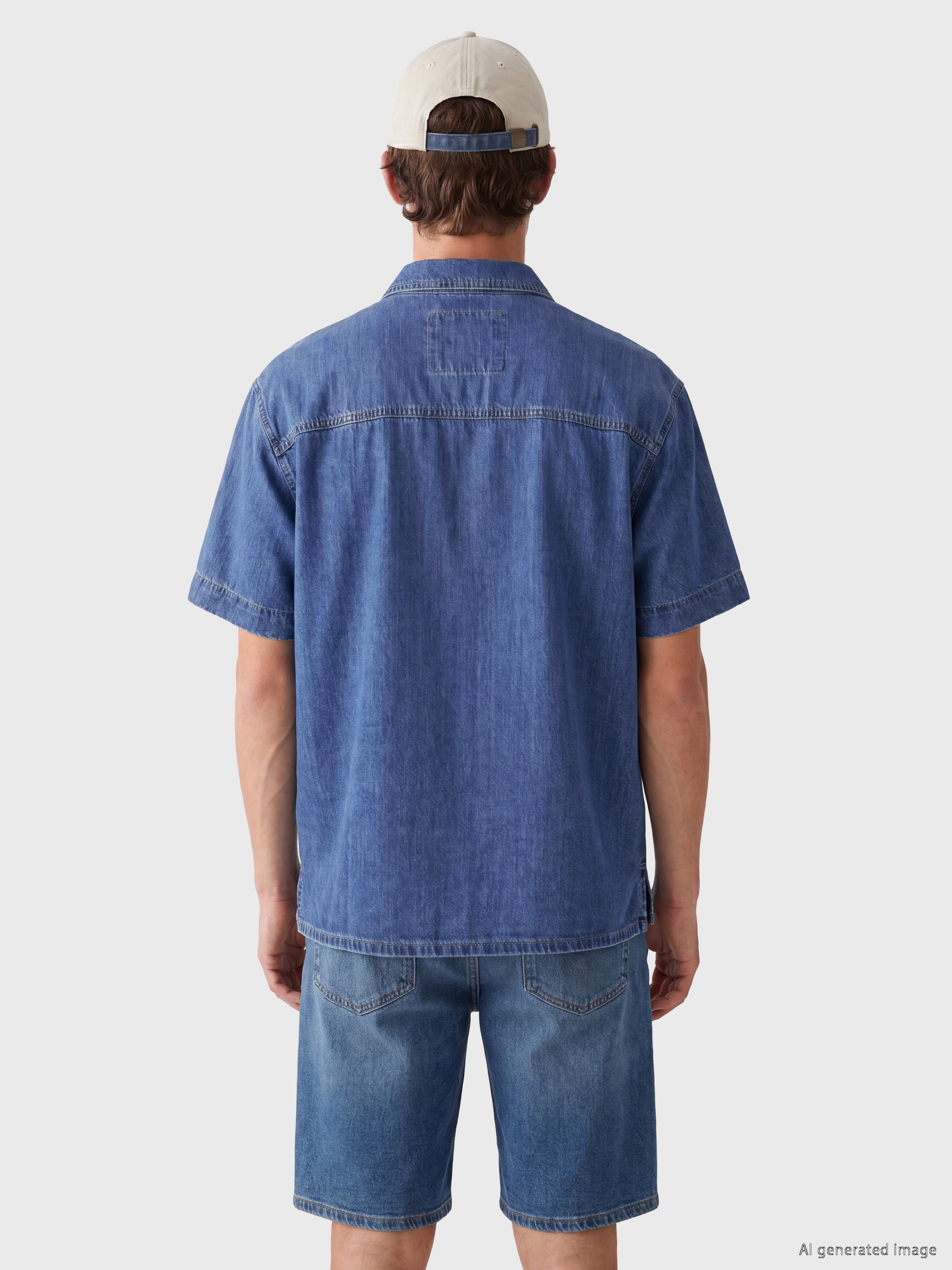 LCW Jeans Relax Fit Erkek Jean Gömlek görsel 3