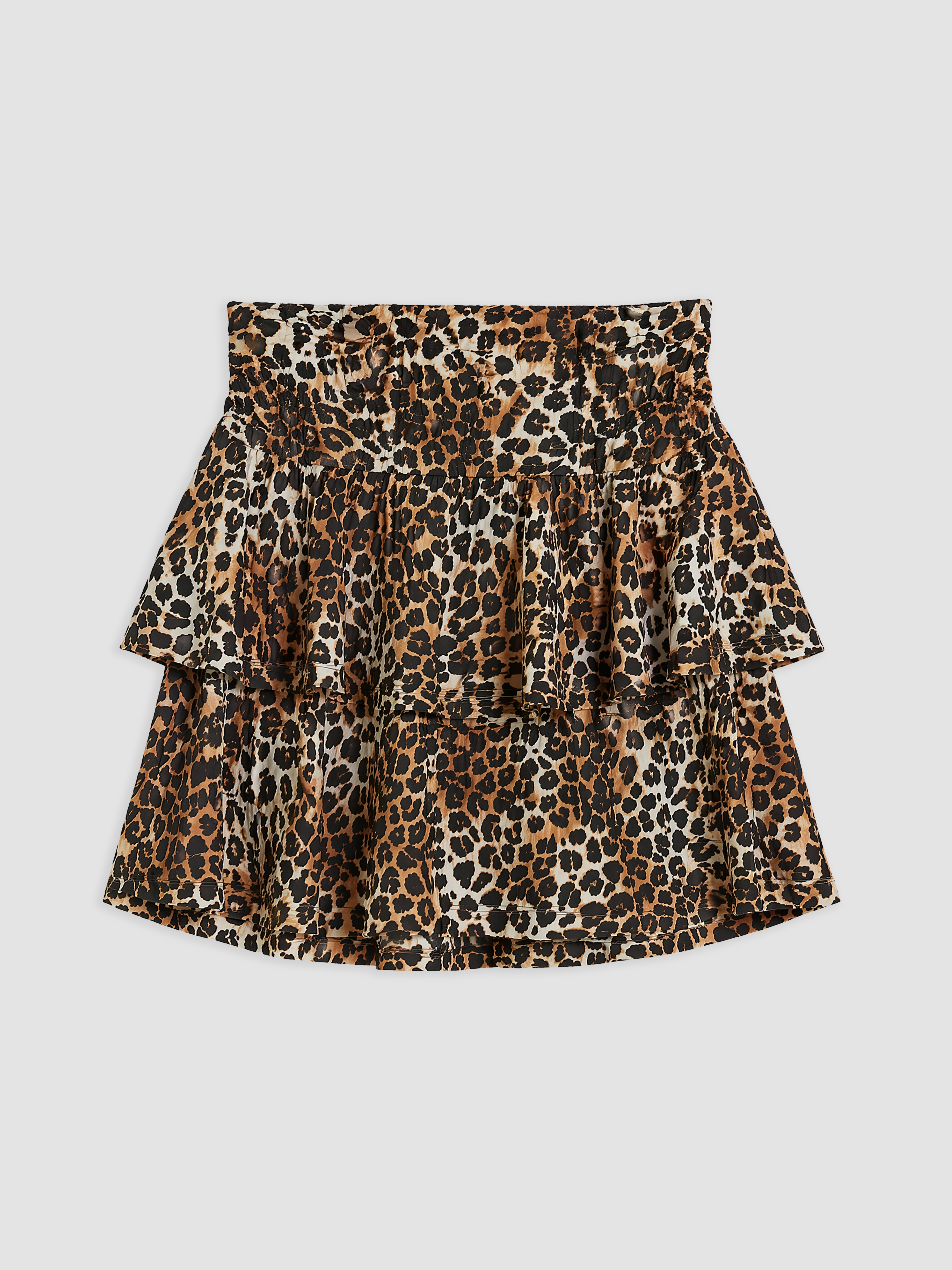 LCW Vision Leopar Desenli Katkat Mini Şortlu Etek görsel 5