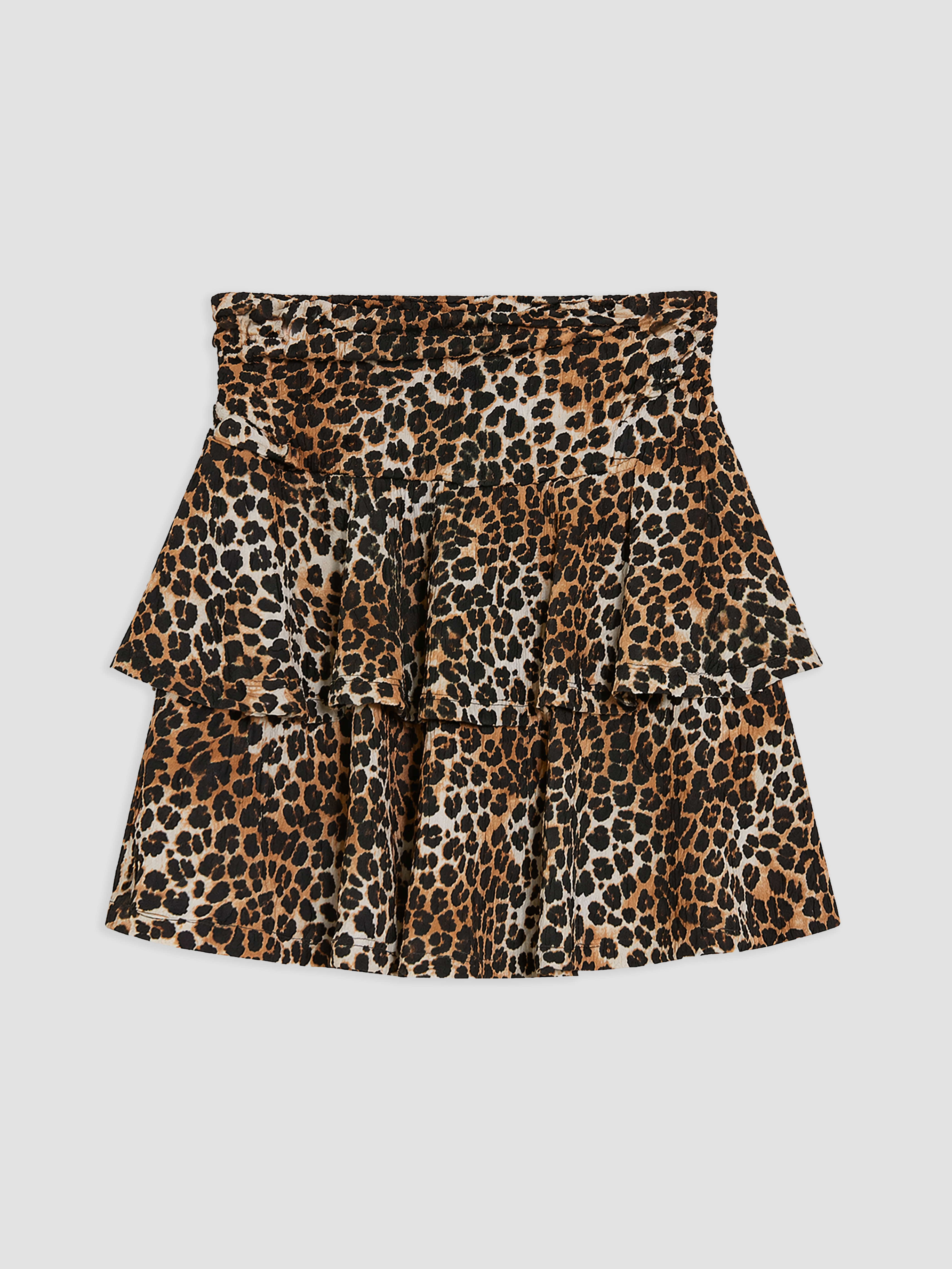 LCW Vision Leopar Desenli Katkat Mini Şortlu Etek görsel 6