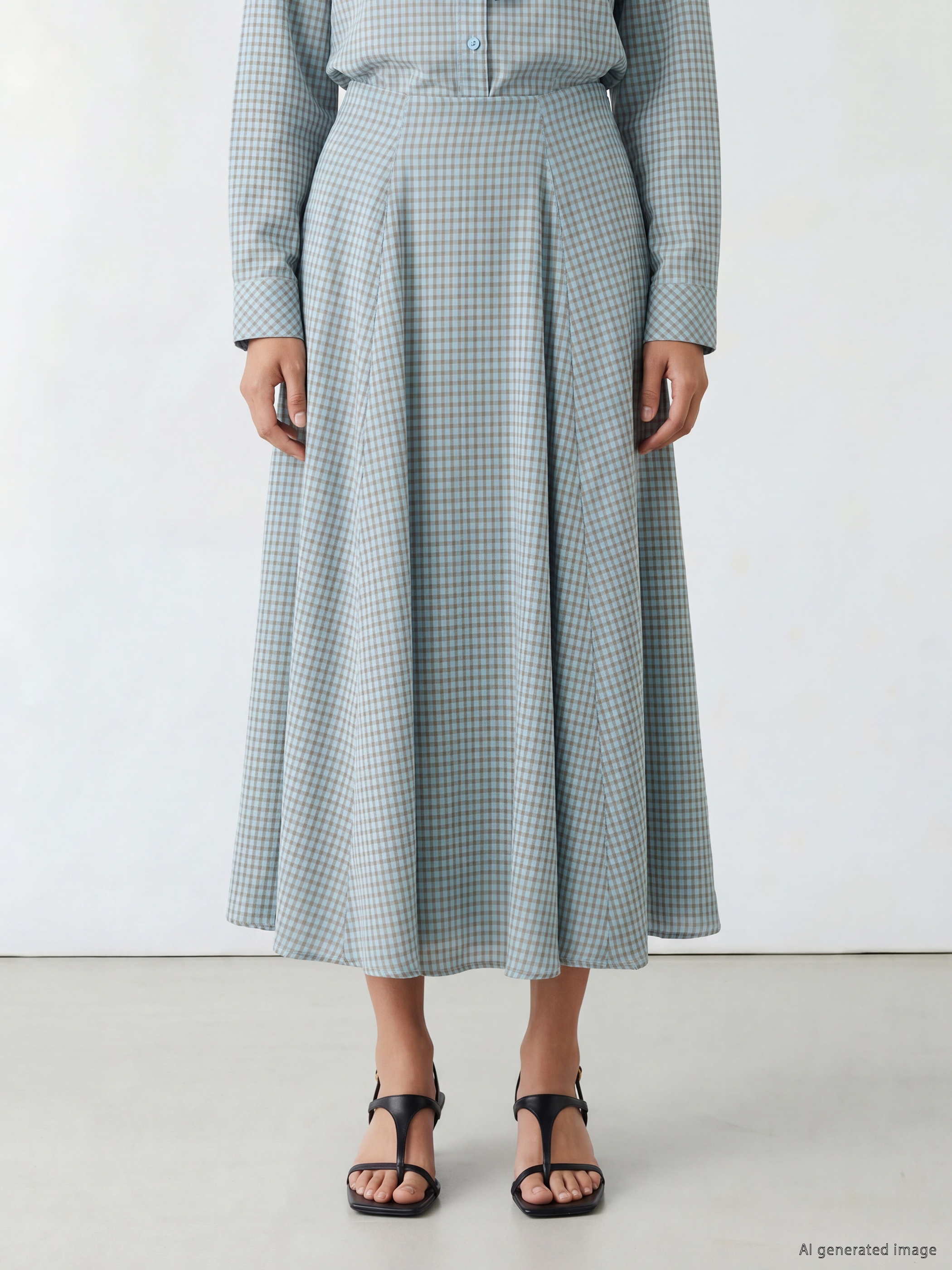 LCW Modest Ekose Pileli Etek görsel 2