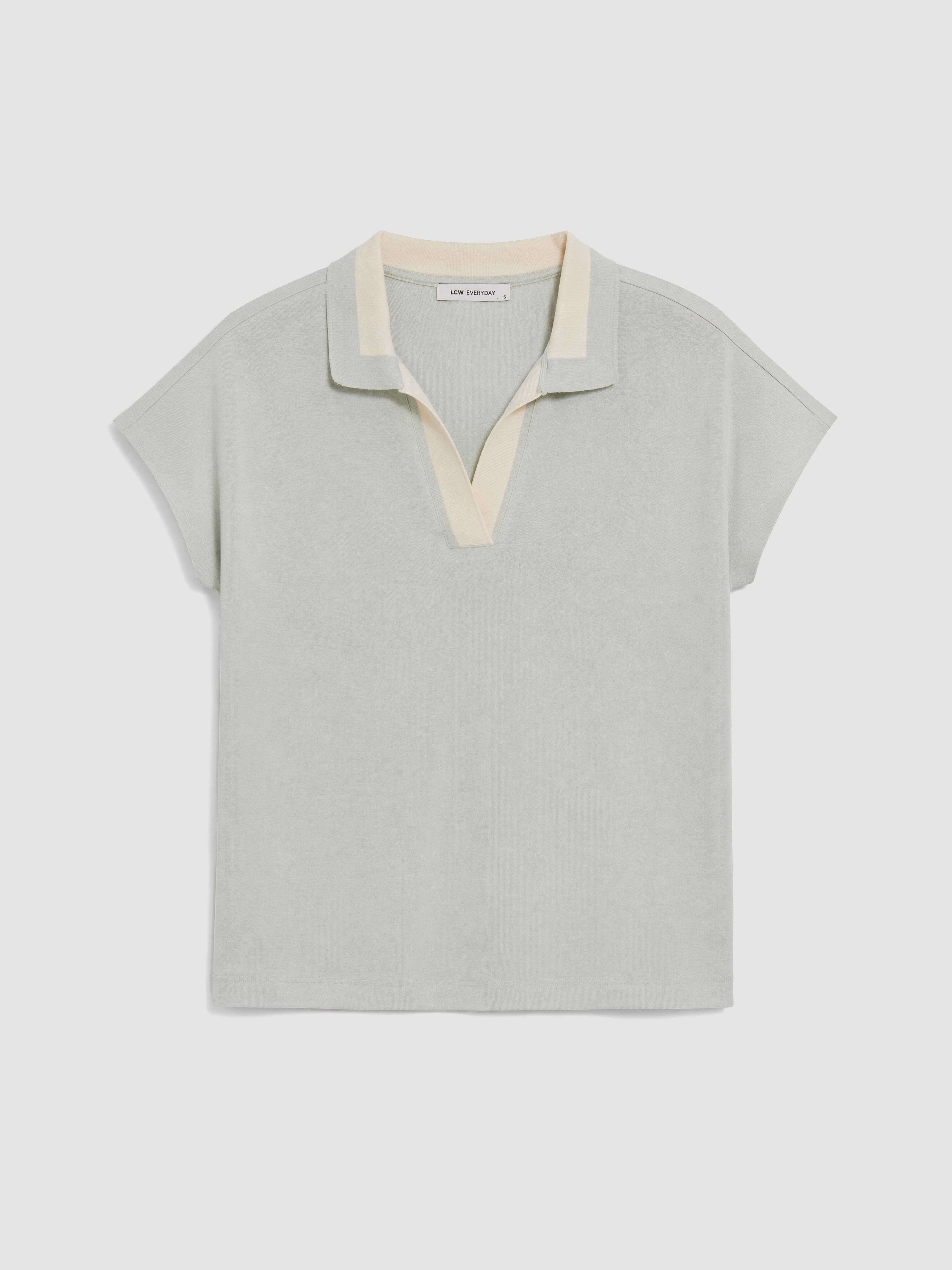 LCW EVERYDAY Polo Yaka Kadın Tişört görsel 4