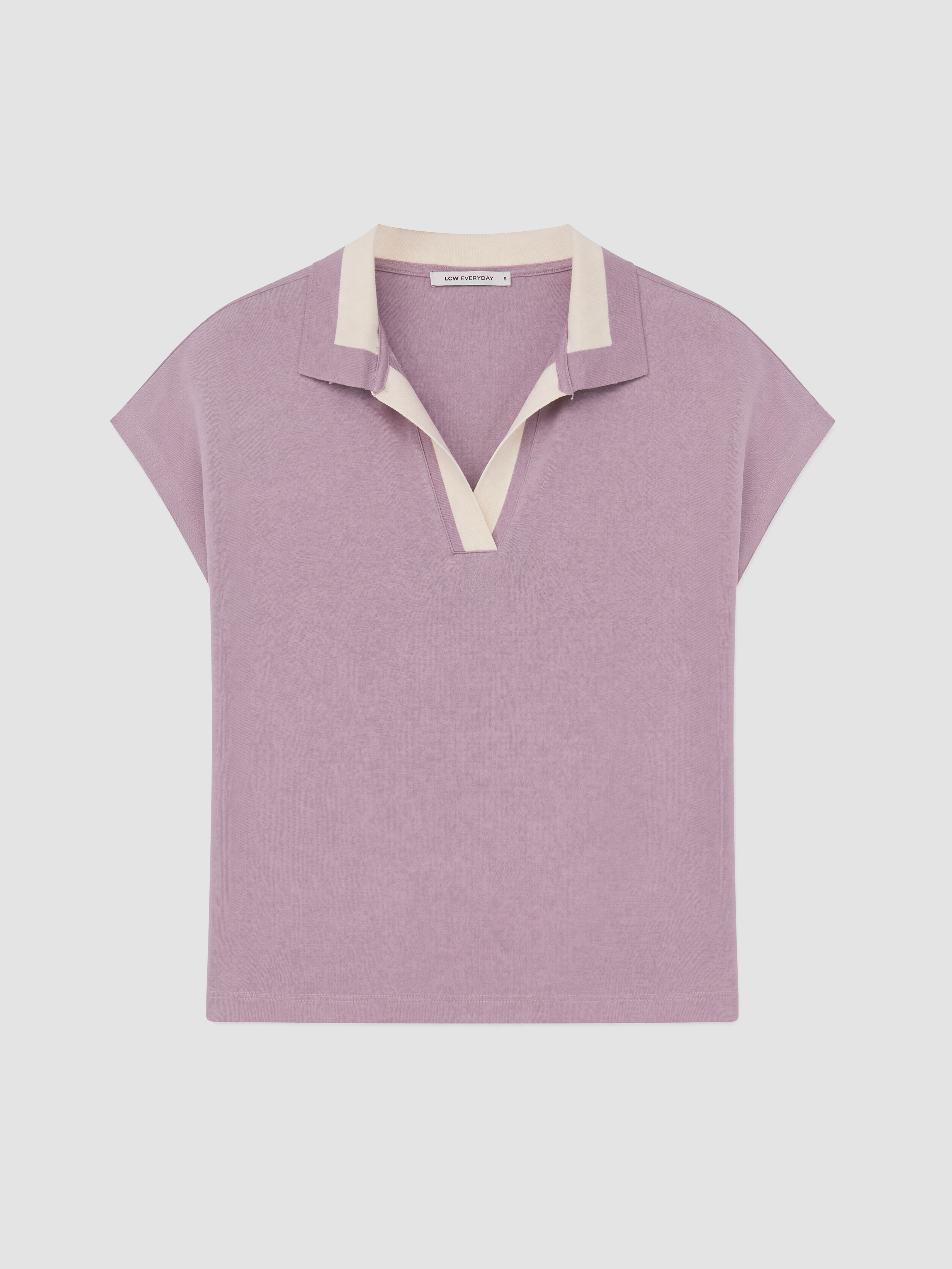 LCW EVERYDAY Polo Yaka Kadın Tişört görsel 4