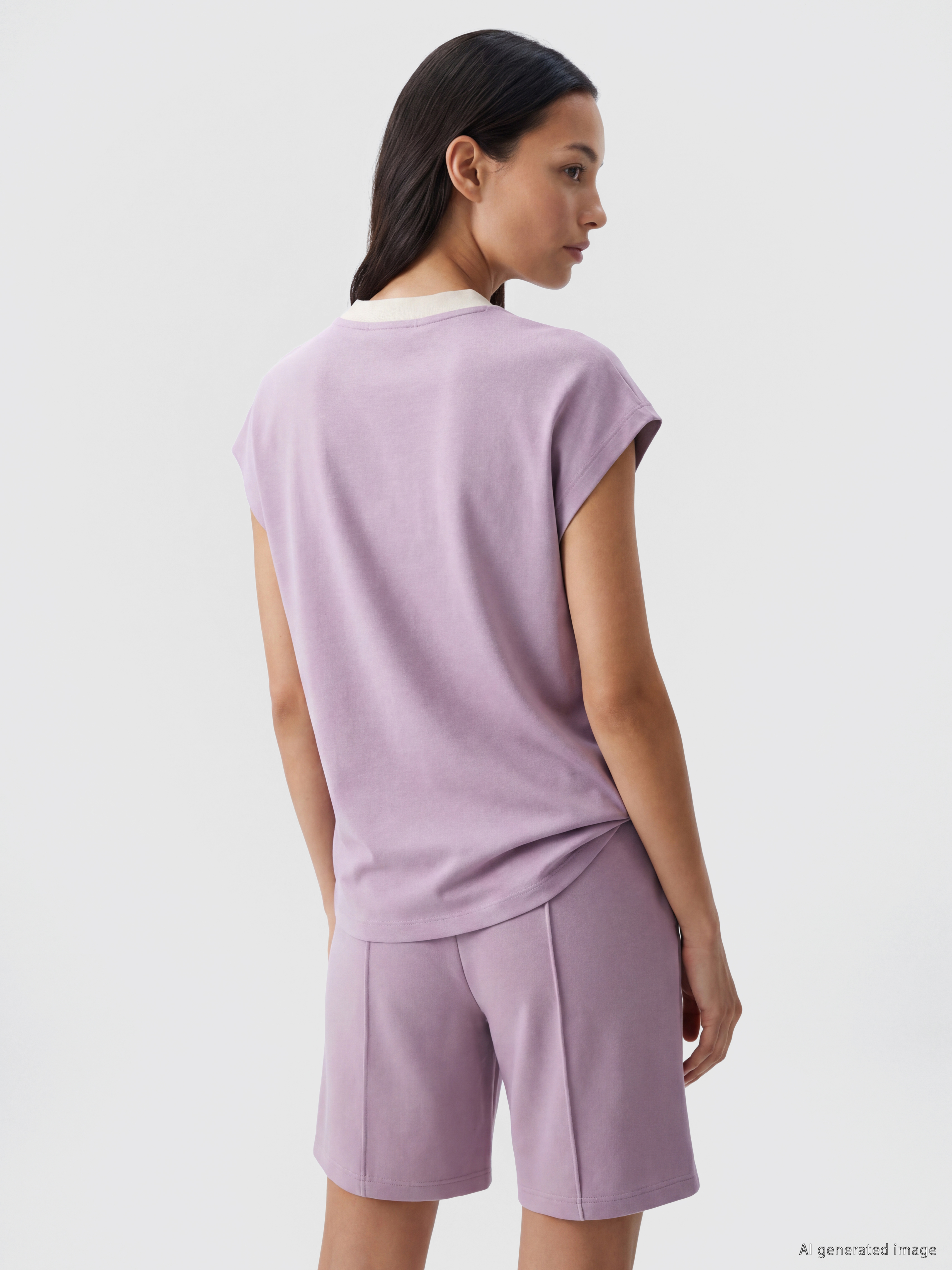 LCW EVERYDAY Polo Yaka Kadın Tişört görsel 3