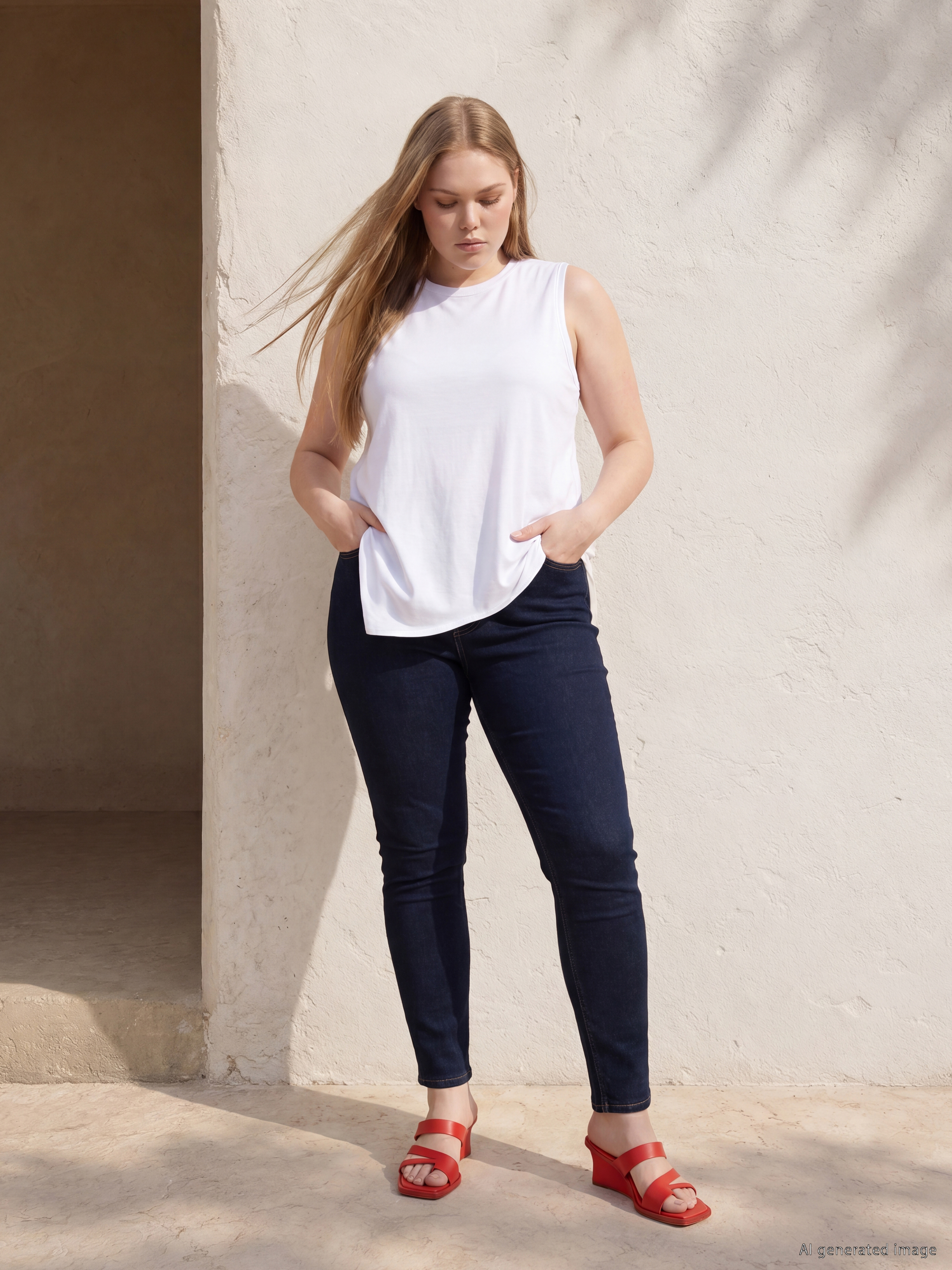 LCW Curve Büyük Beden Slim Mom Kadın Jean Pantolon