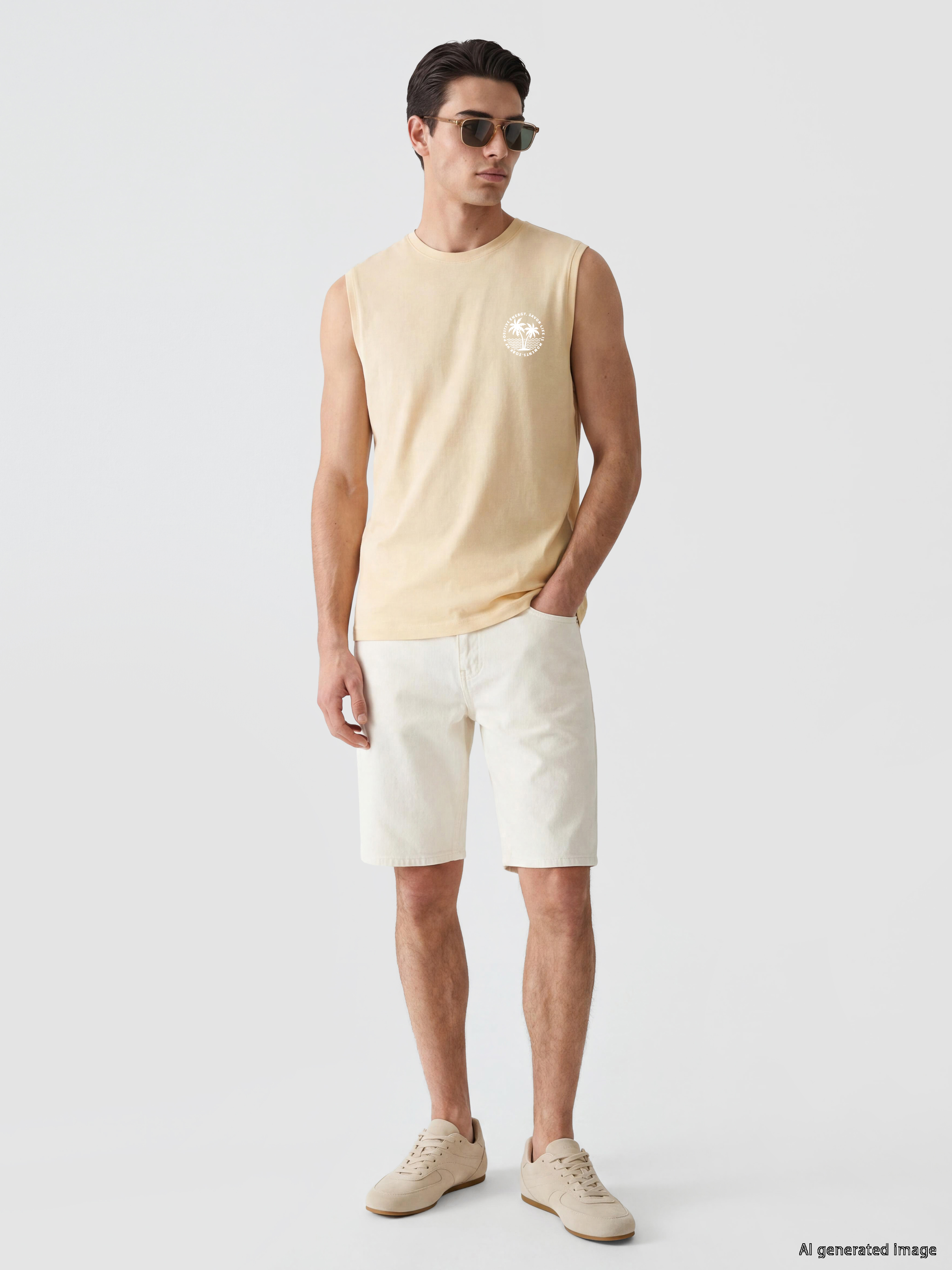 LCWAIKIKI Classic Standart Fit Bisiklet Yaka Penye Erkek Tişört görsel 2