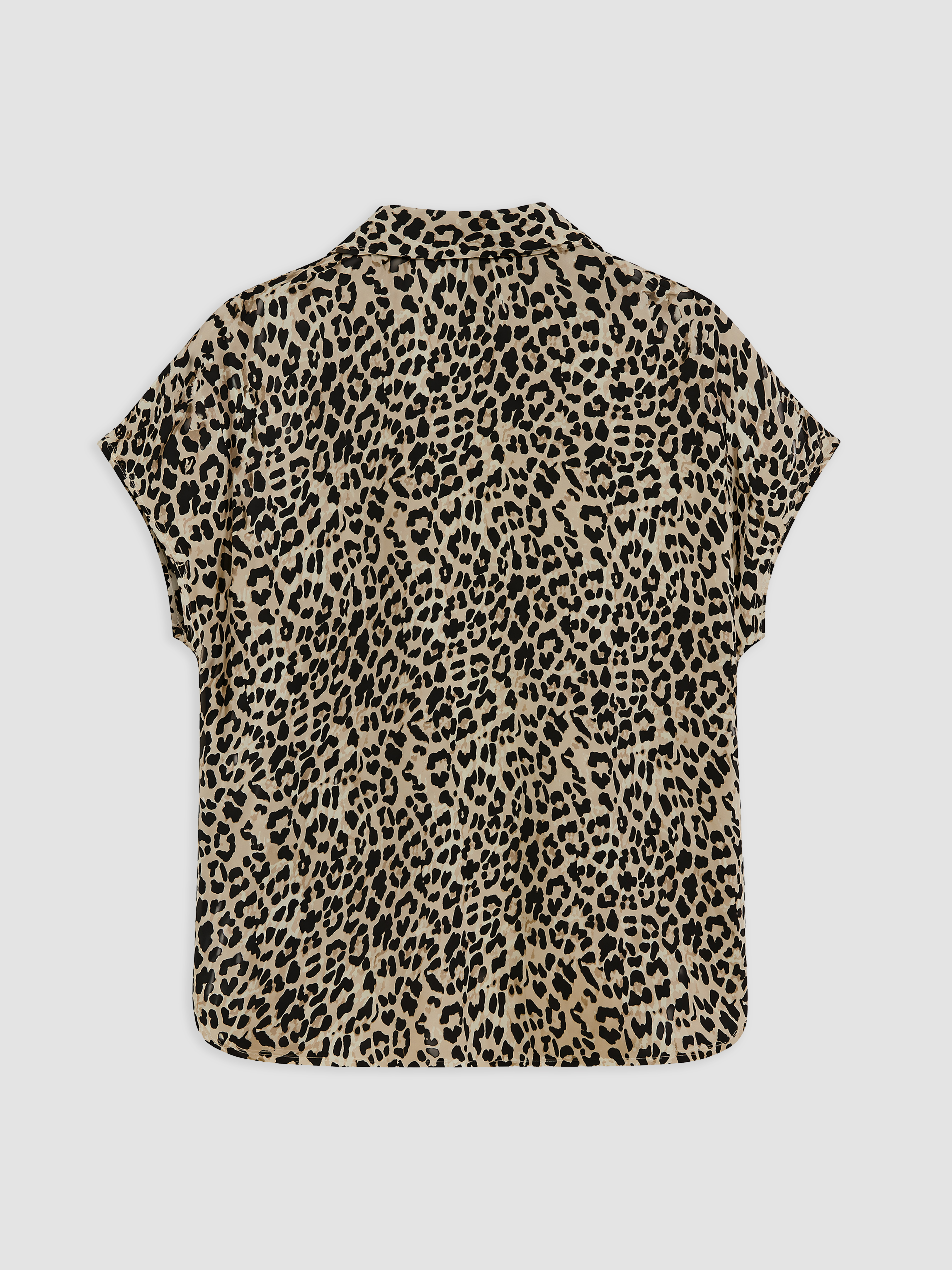 LCW STUDIO Gömlek Yaka Leopar Desenli Bluz görsel 6