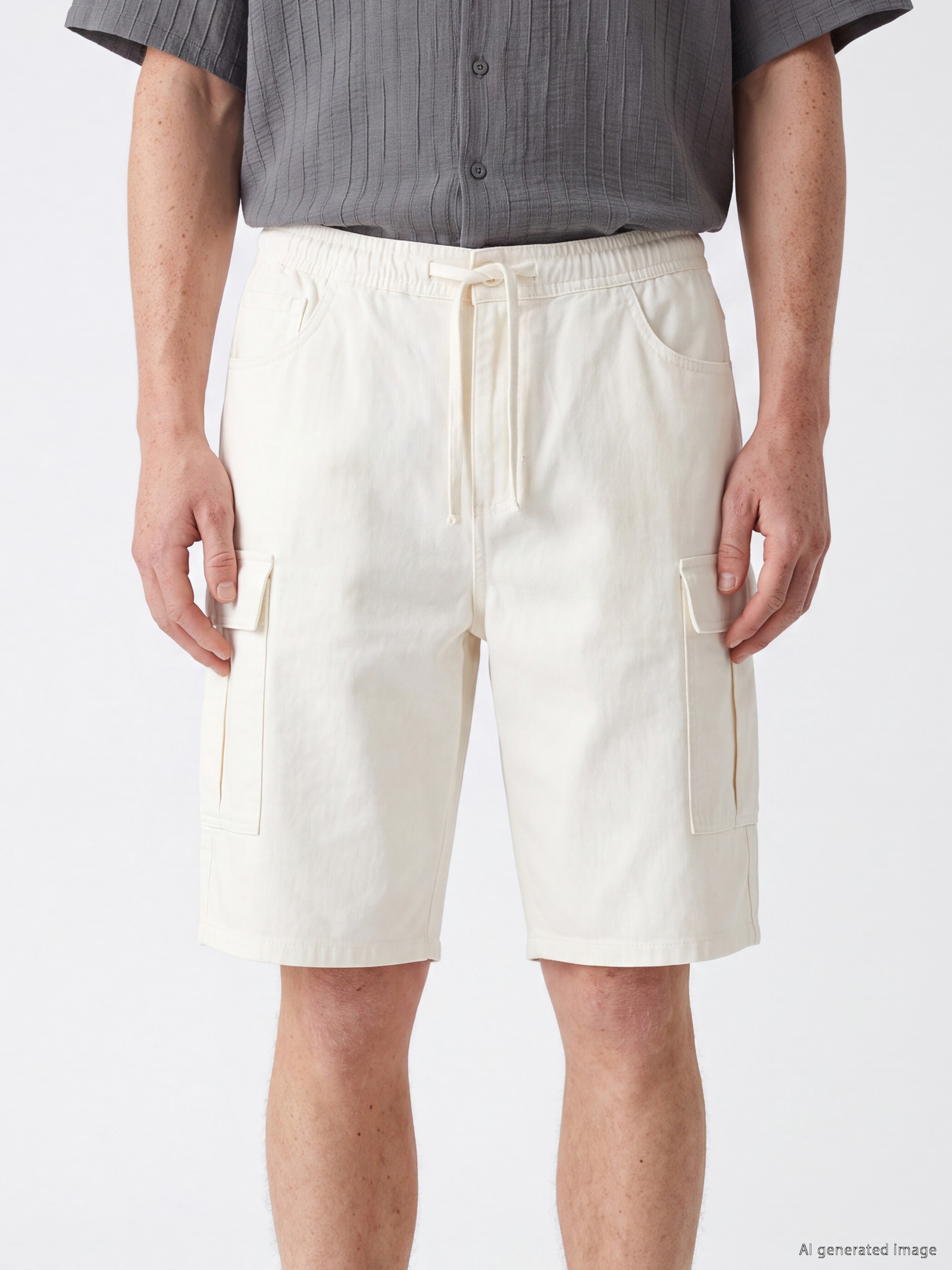 XSIDE Relax Fit Gabardin Erkek Kargo Şort görsel 3