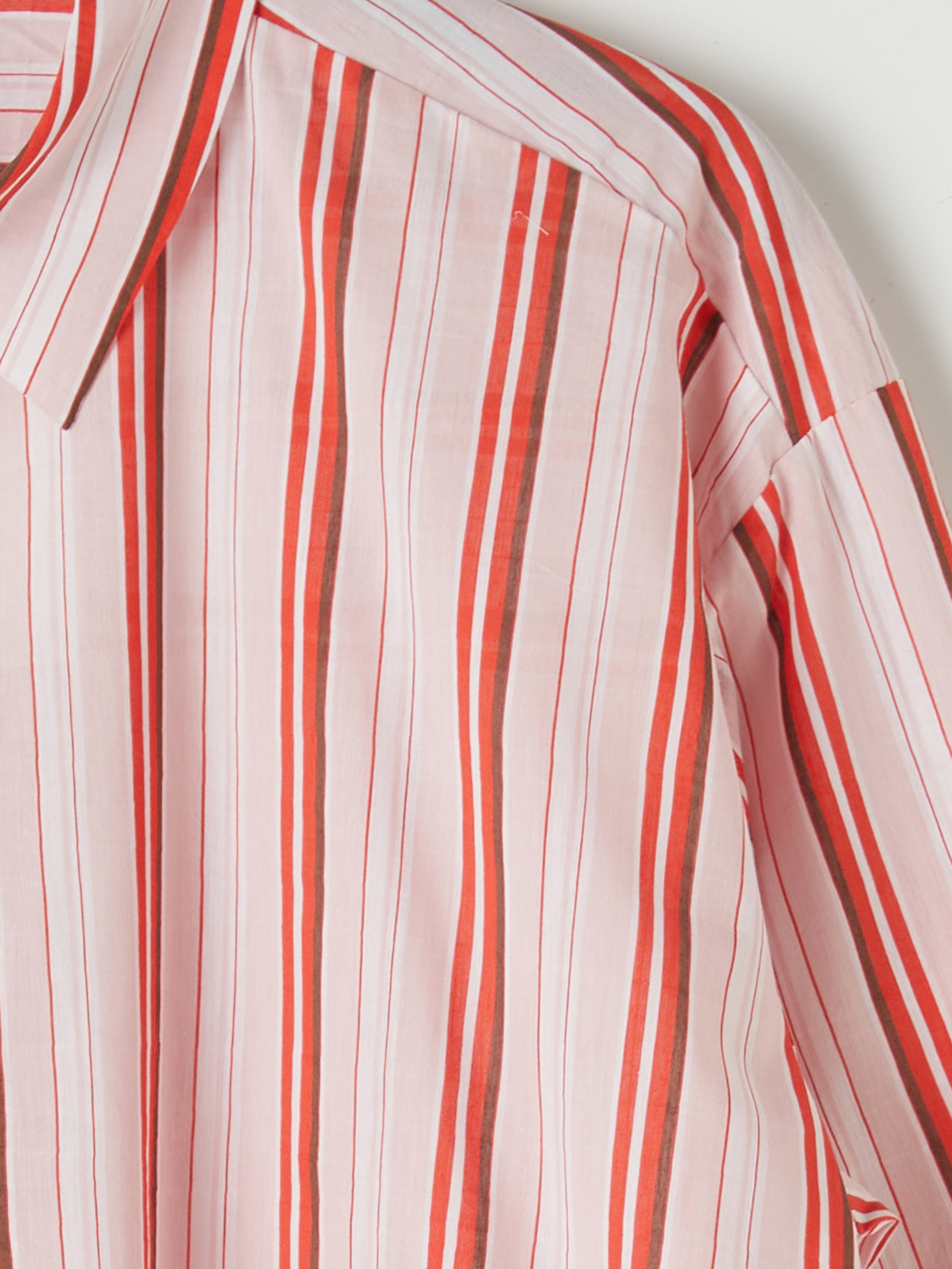 LCW Vision Çizgili Oversize Poplin Kadın Gömlek görsel 6