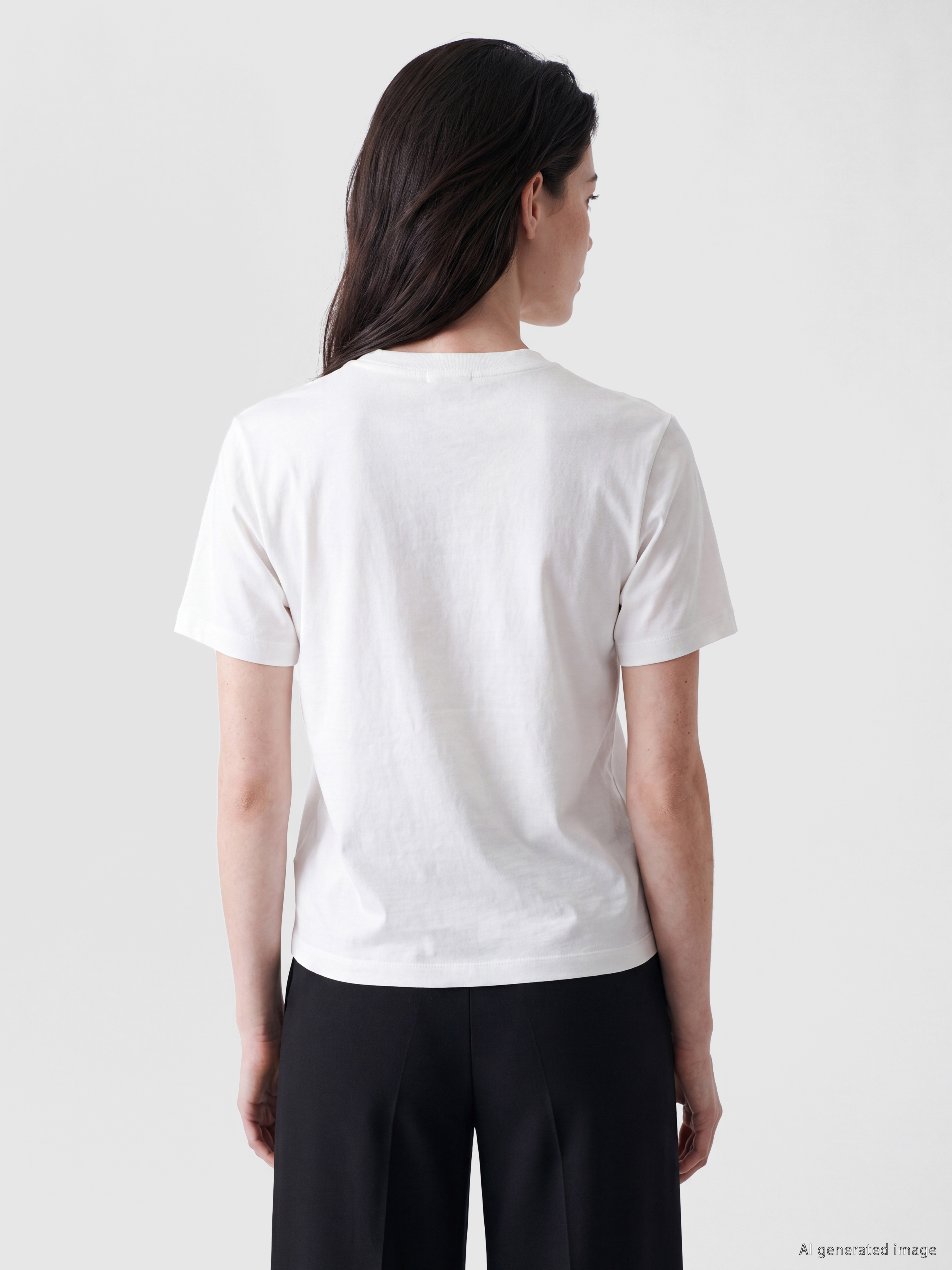 LCW Comfort Taşlı Soft Touch Kadın Tişört görsel 4