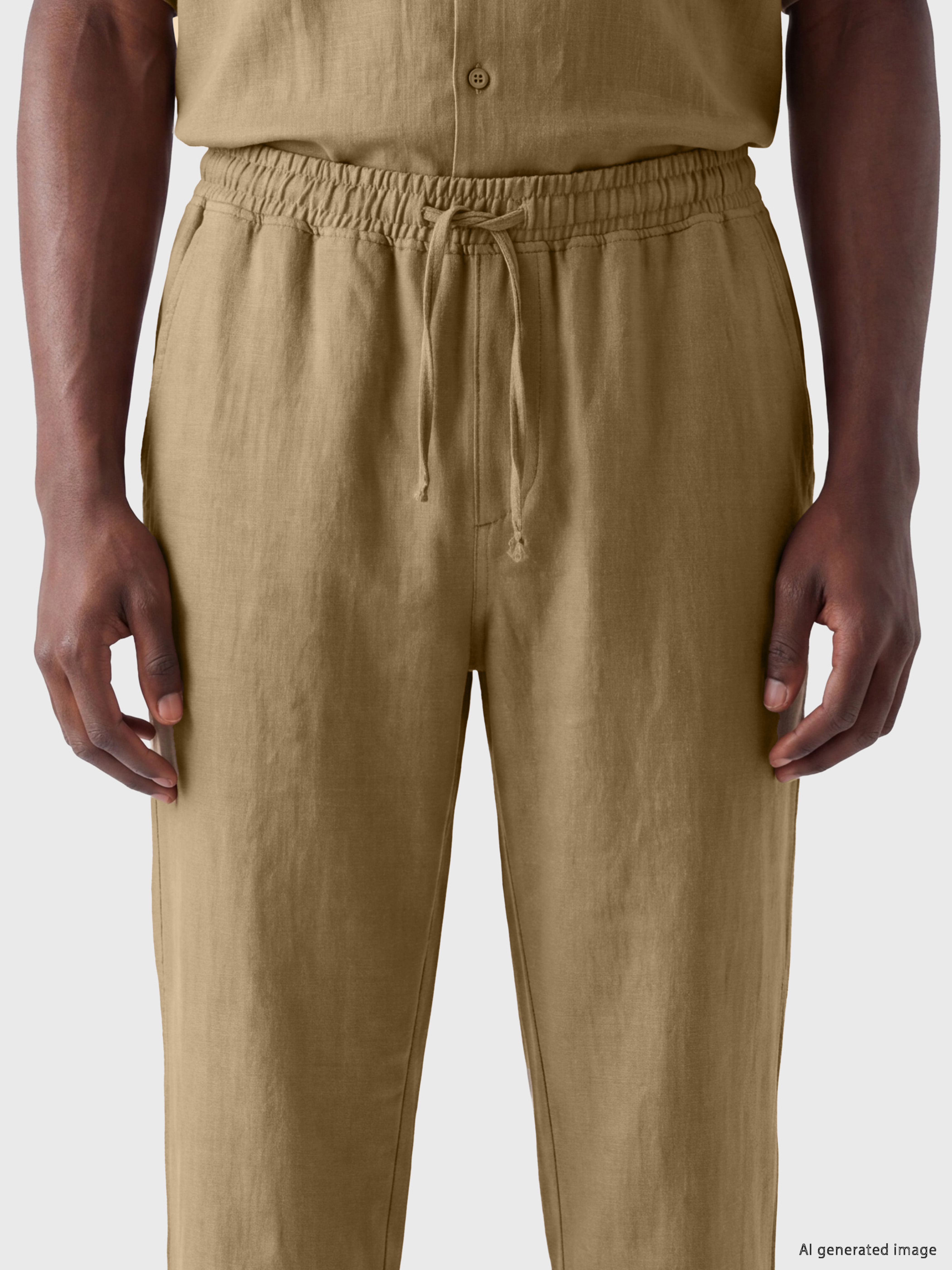 XSIDE Relax Fit Keten Karışımlı Erkek Pantolon görsel 3