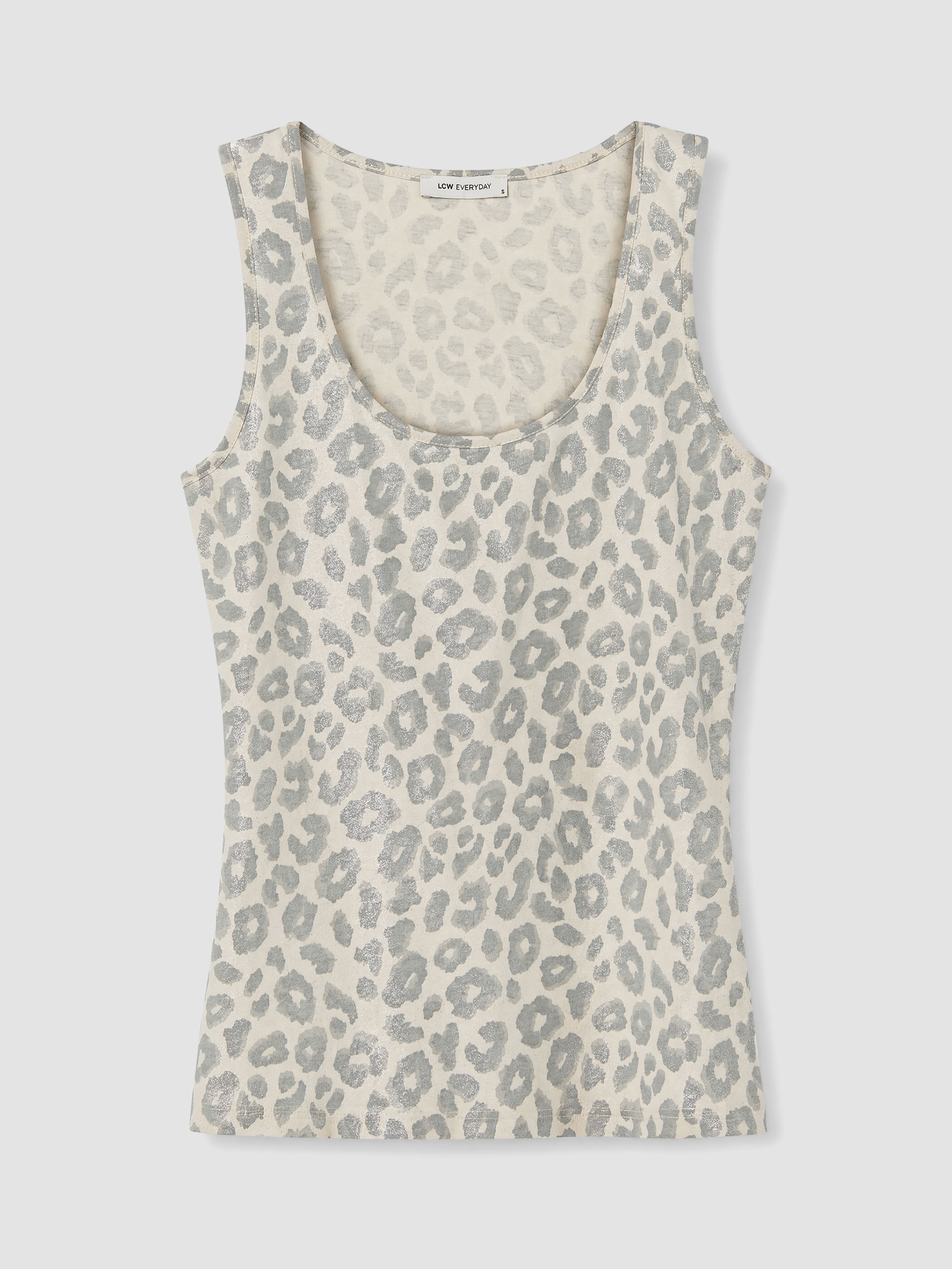 LCW EVERYDAY Leopar Desenli %100 Pamuklu Kadın Atlet görsel 4