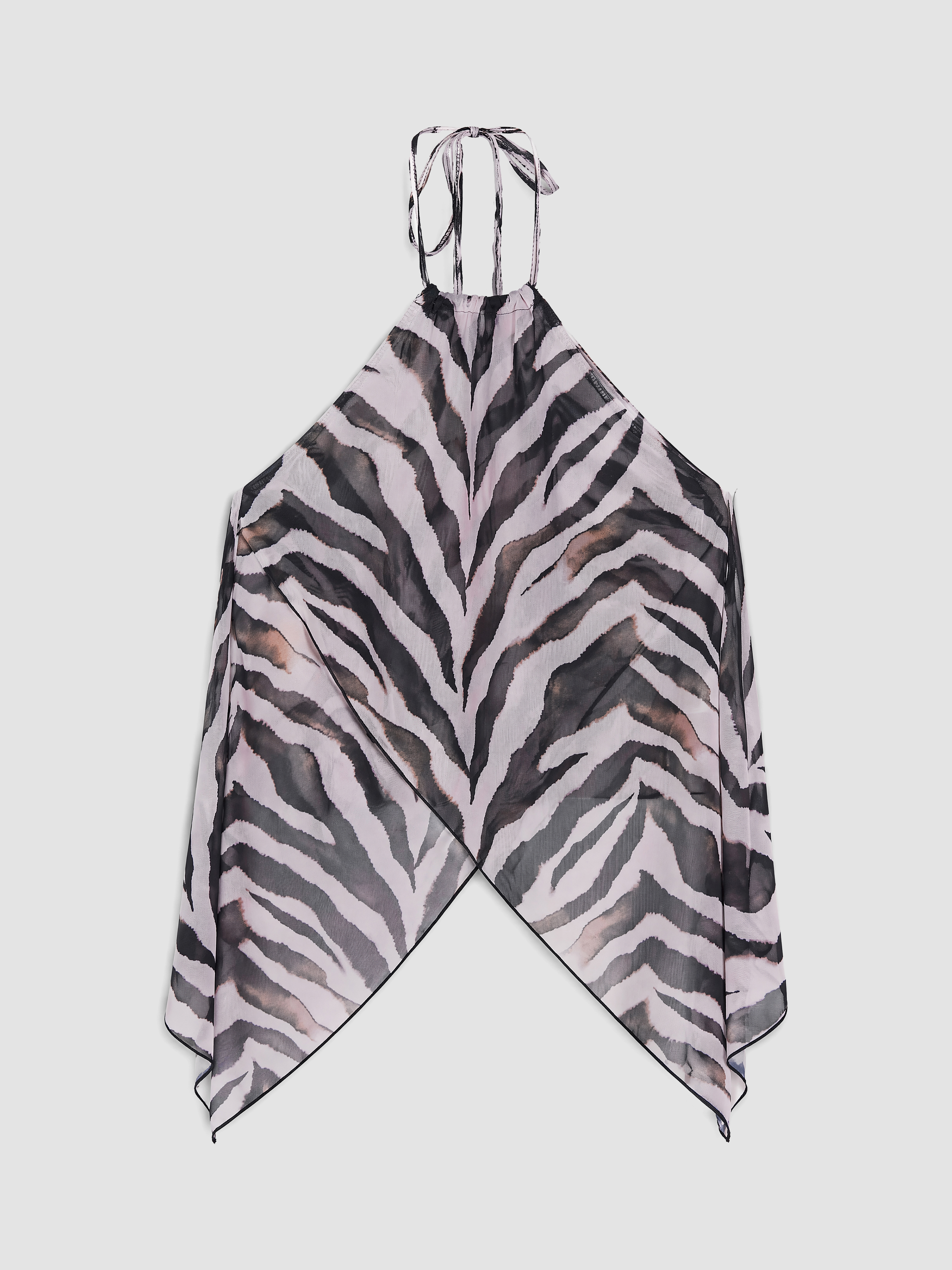 LCW DREAM Halter Yaka Zebra Desenli Kadın Plaj Elbisesi