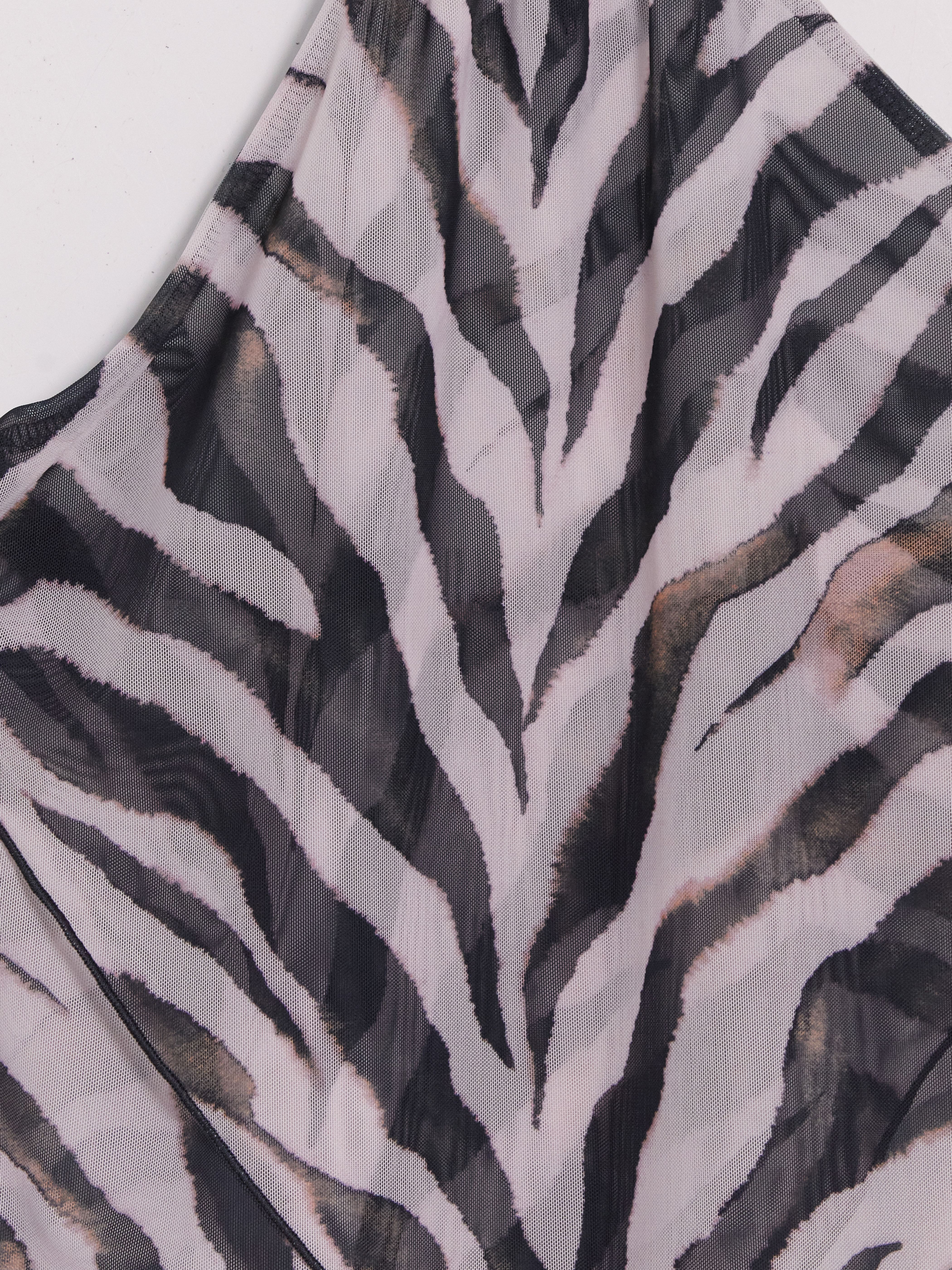 LCW DREAM Halter Yaka Zebra Desenli Kadın Plaj Elbisesi görsel 2
