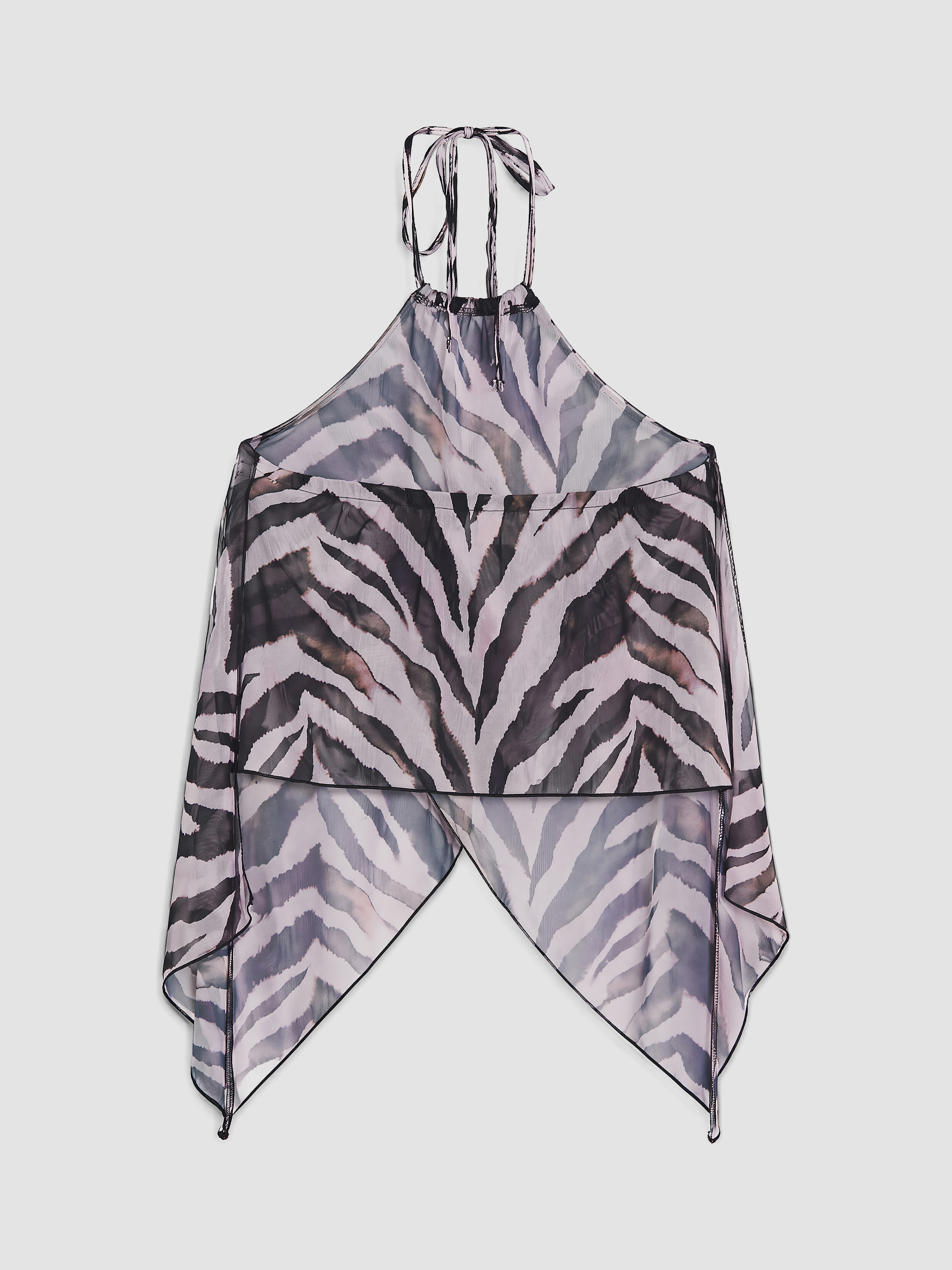 LCW DREAM Halter Yaka Zebra Desenli Kadın Plaj Elbisesi görsel 3