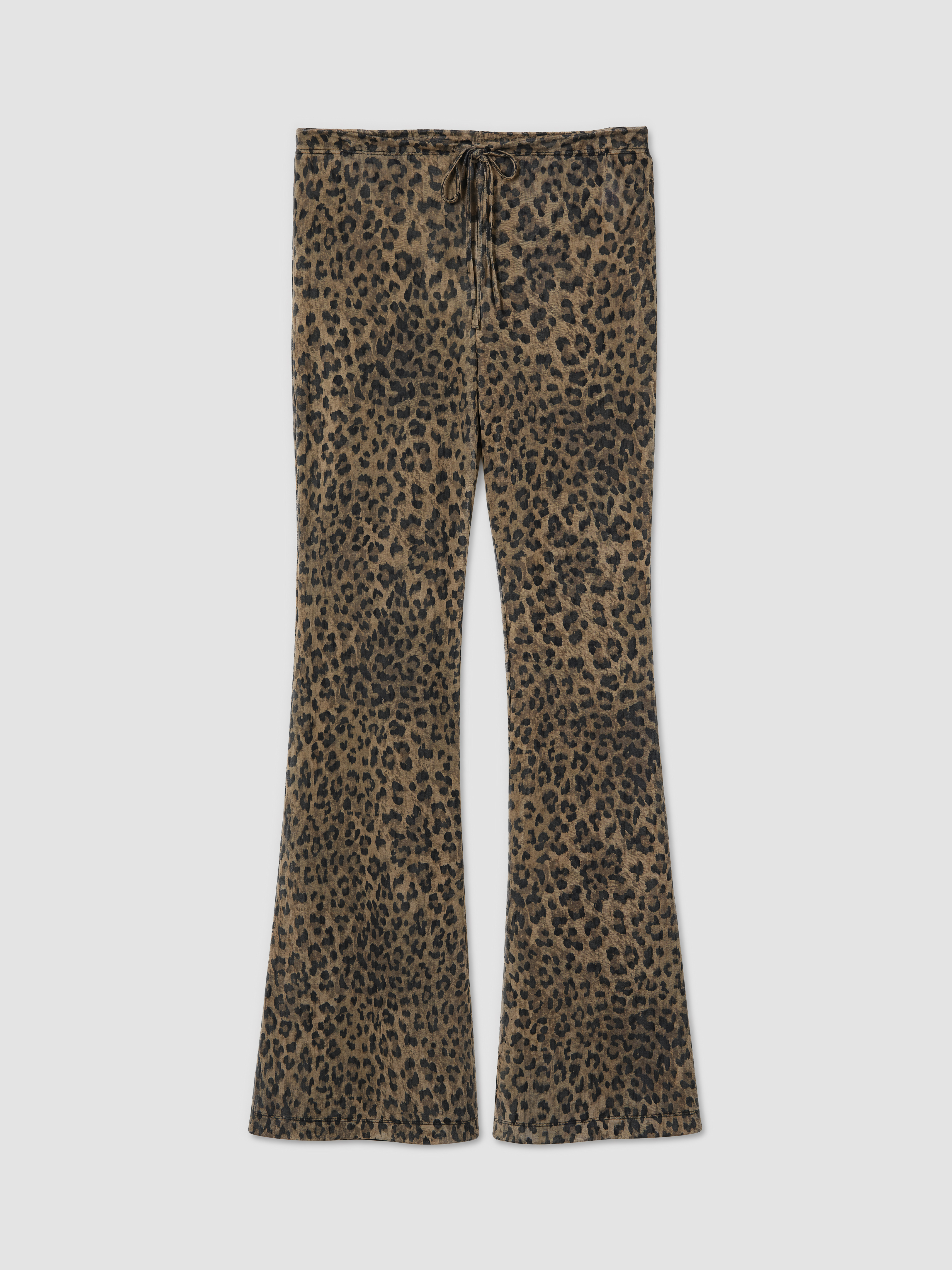 LCW DREAM Beli Lastikli Leopar Desenli Plaj Pantolonu