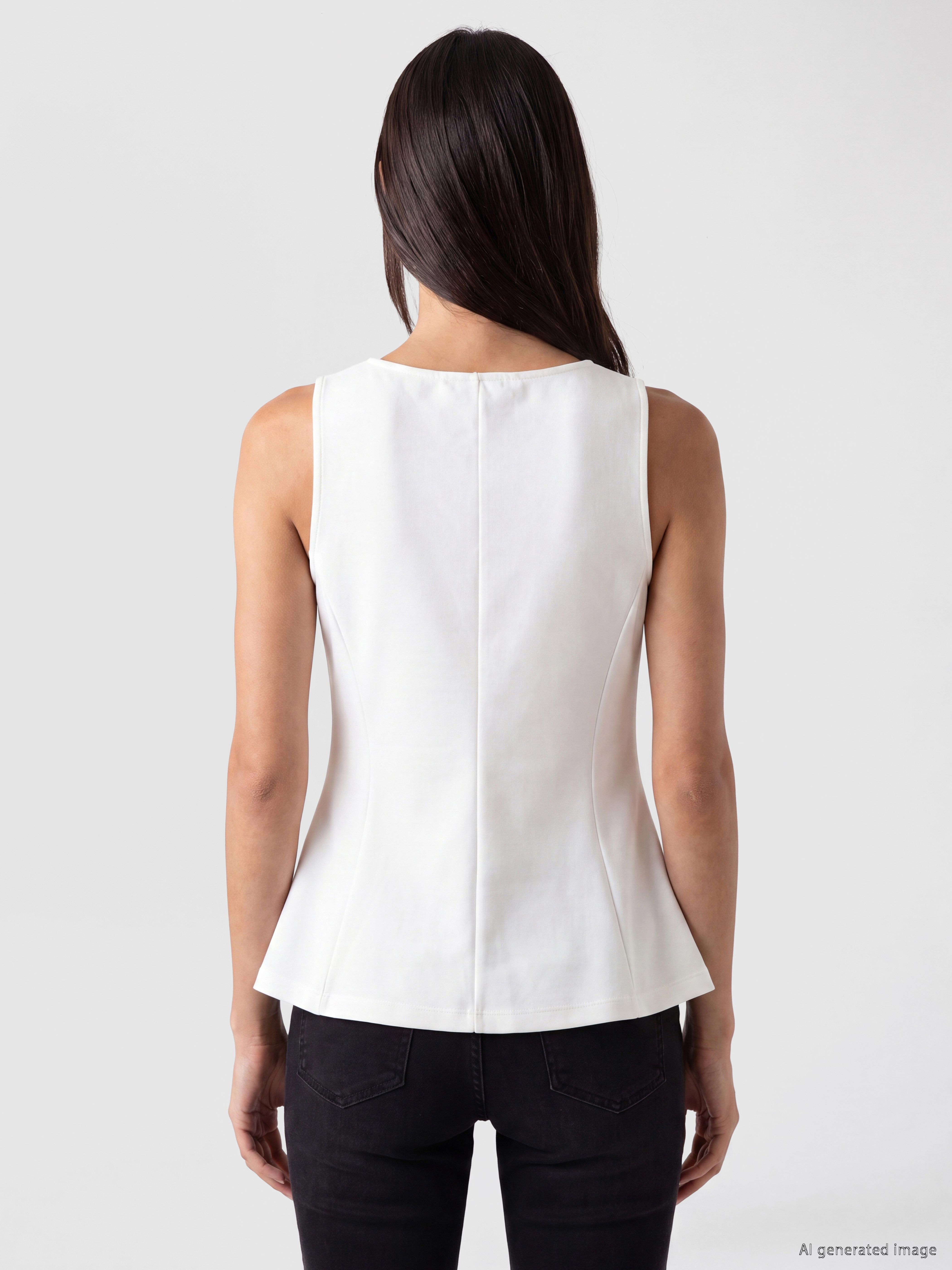 LCW EVERYDAY Bisiklet Yaka Peplum Bluz görsel 4