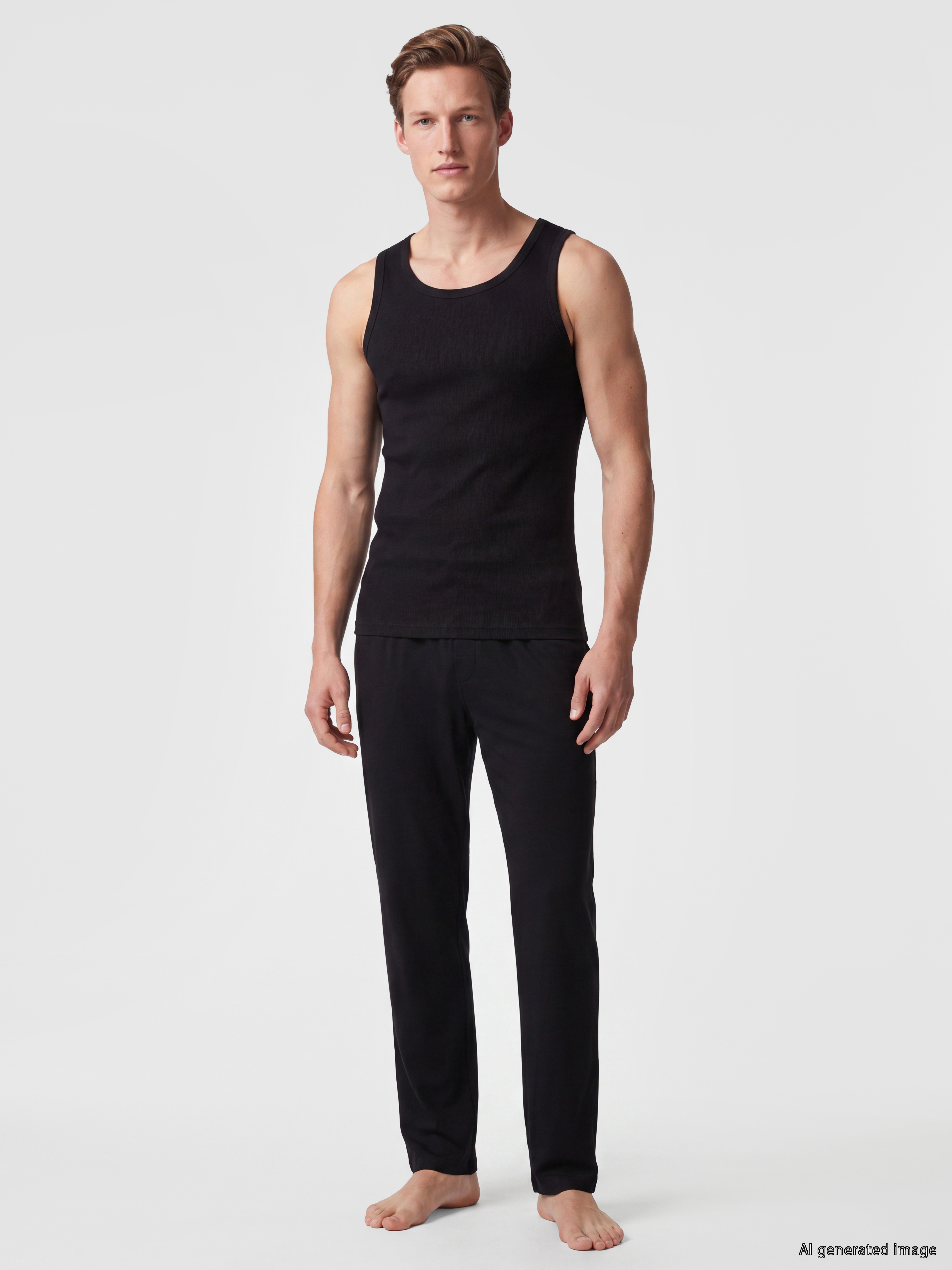LC WAIKIKI Bisiklet Yaka Triko Erkek Atlet görsel 2
