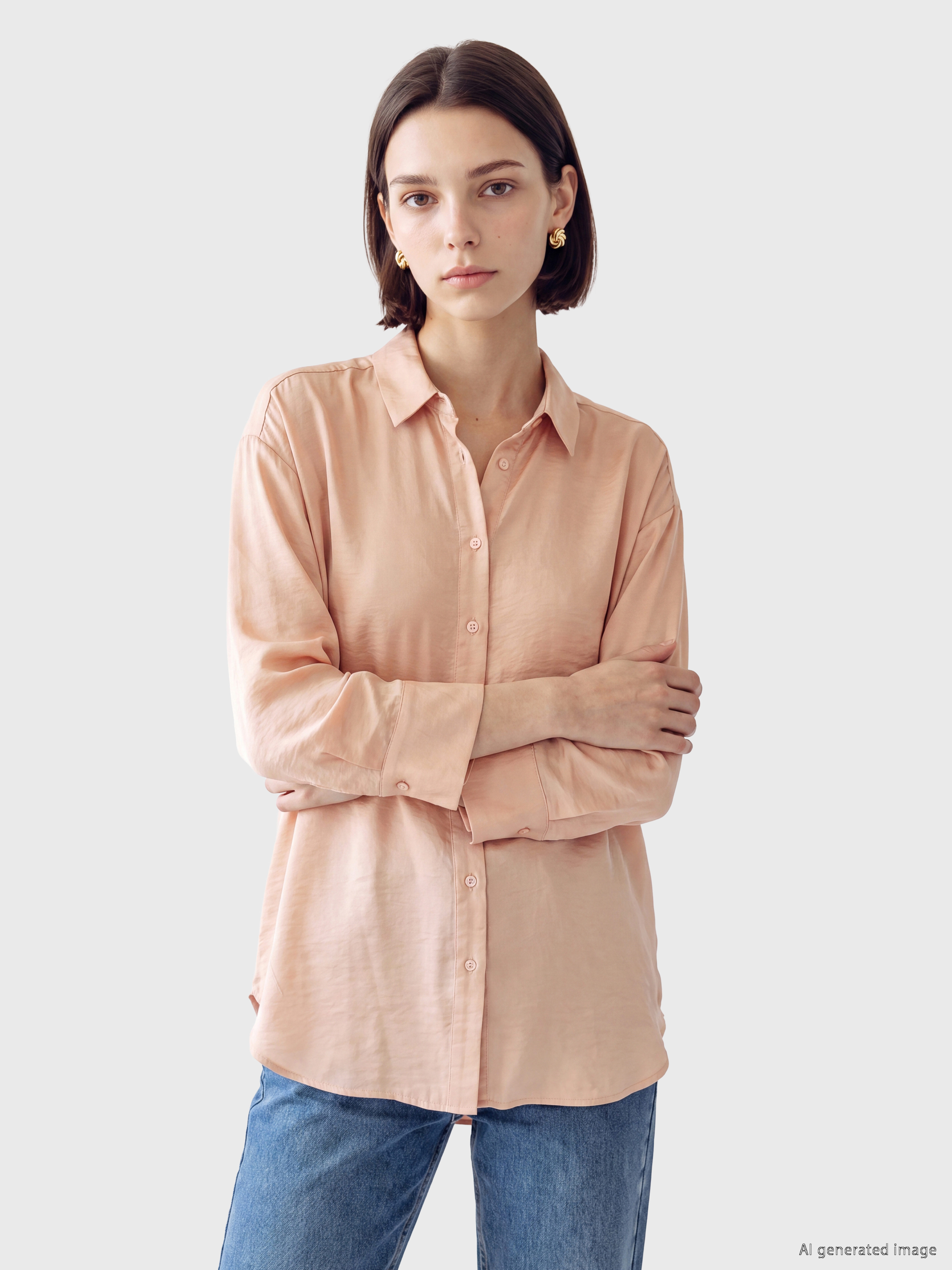 LCW Modest Oversize Kadın Gömlek Tunik