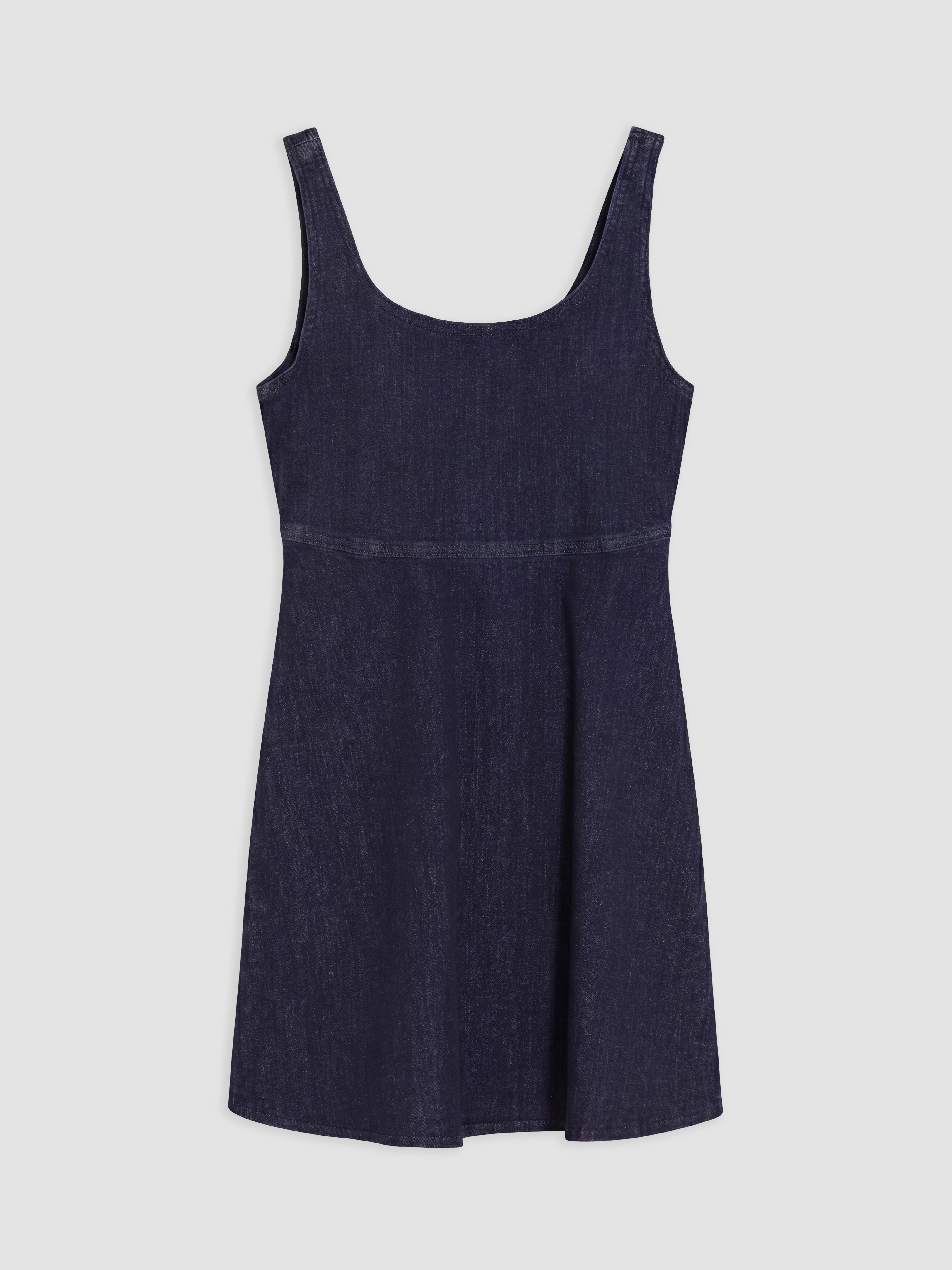 LCW Vision U Yaka A Kesim Mini Jean Elbise görsel 5