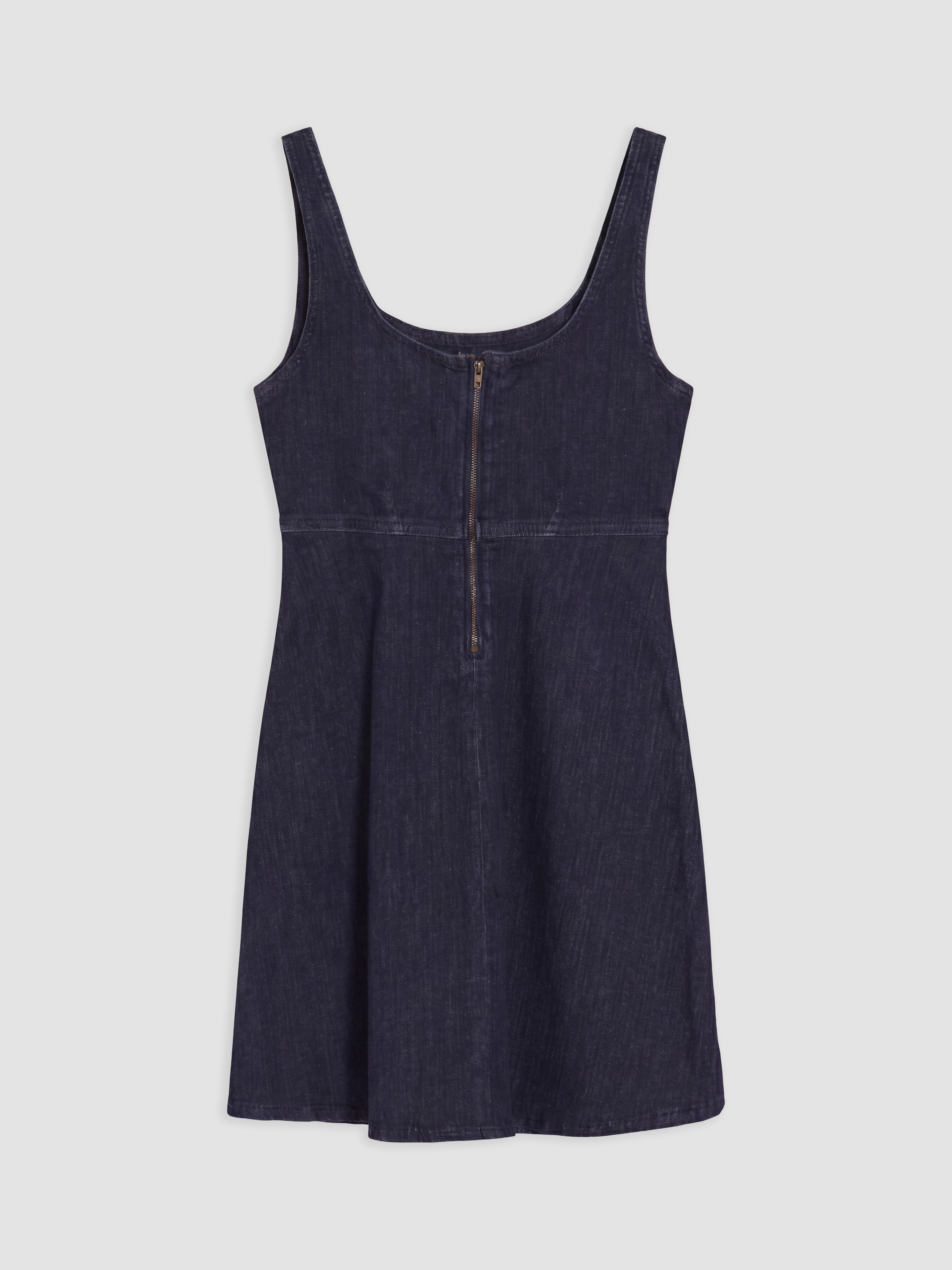 LCW Vision U Yaka A Kesim Mini Jean Elbise görsel 6