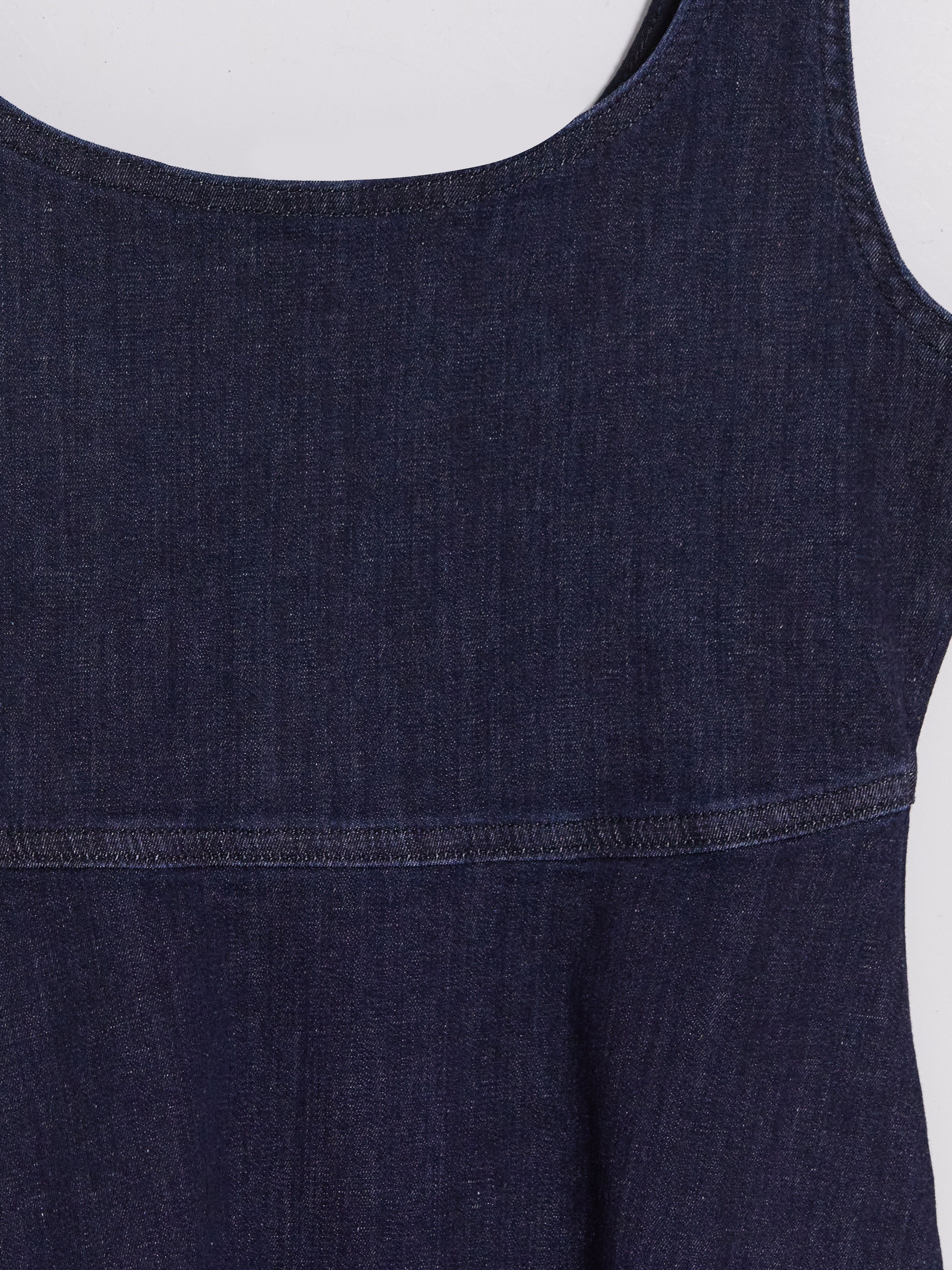 LCW Vision U Yaka A Kesim Mini Jean Elbise görsel 7
