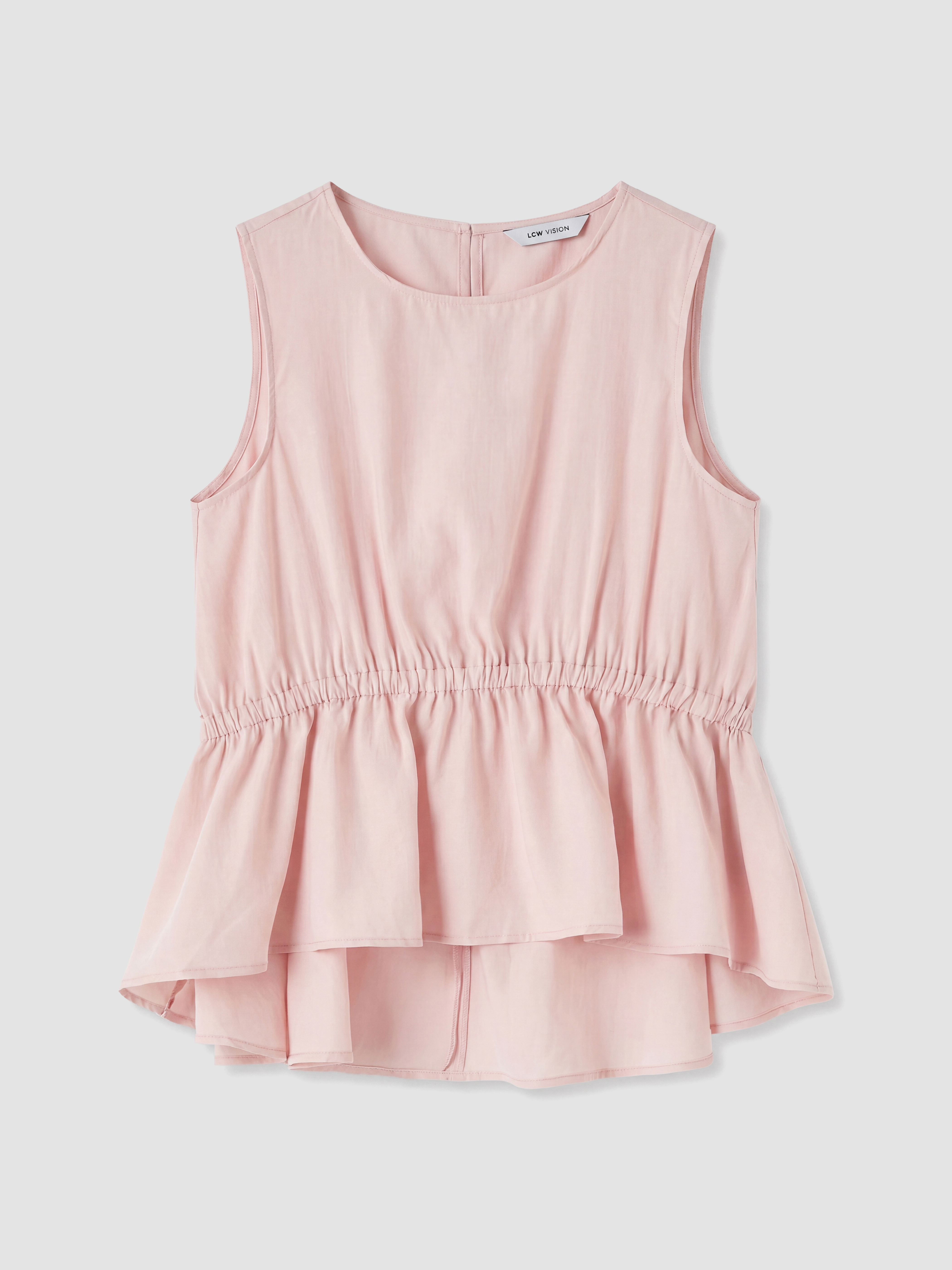 LCW Vision Bisiklet Yaka Peplum Bluz görsel 5
